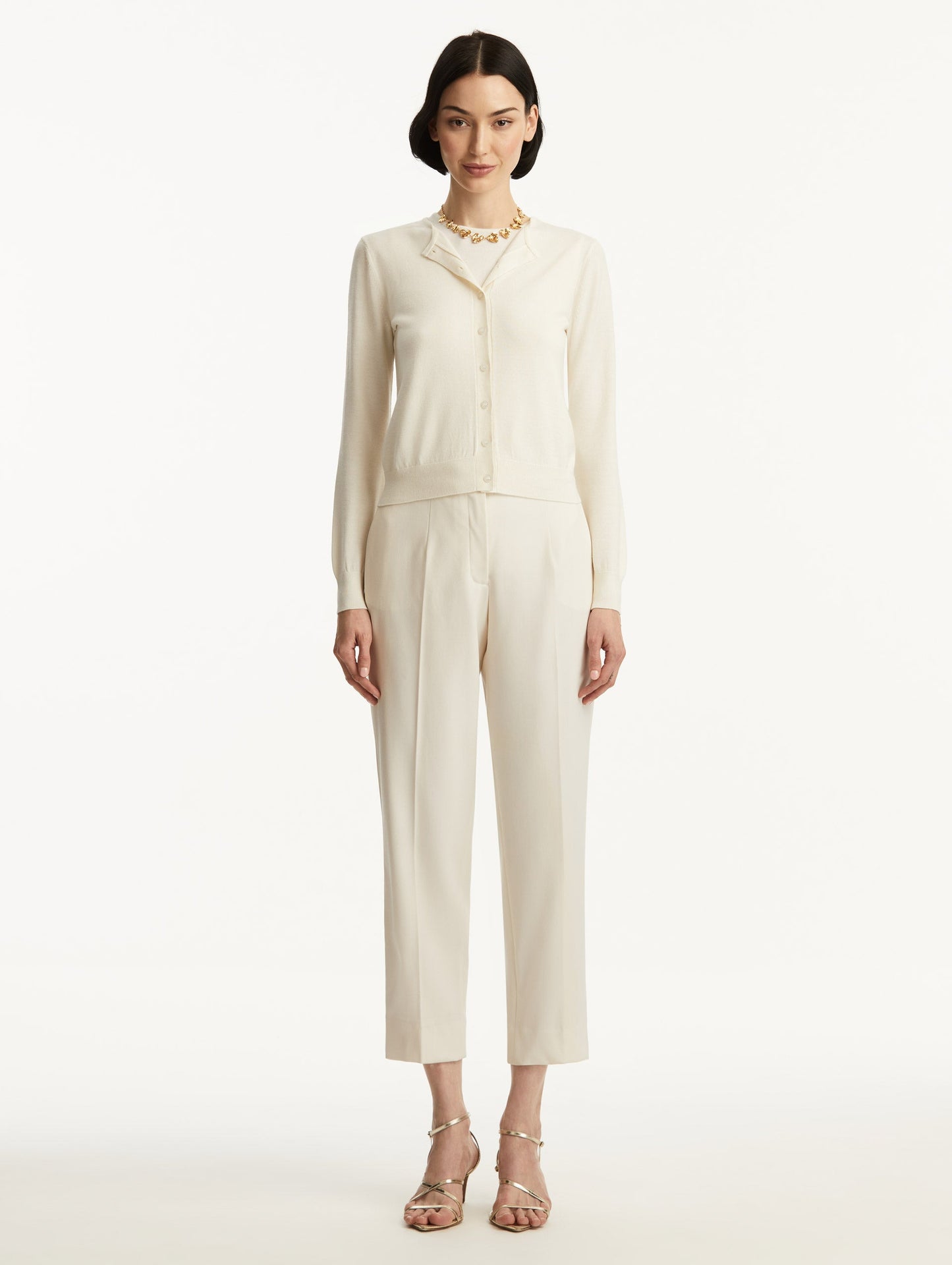 Wool-Blend Cardigan Ivory / Oscar de la Renta