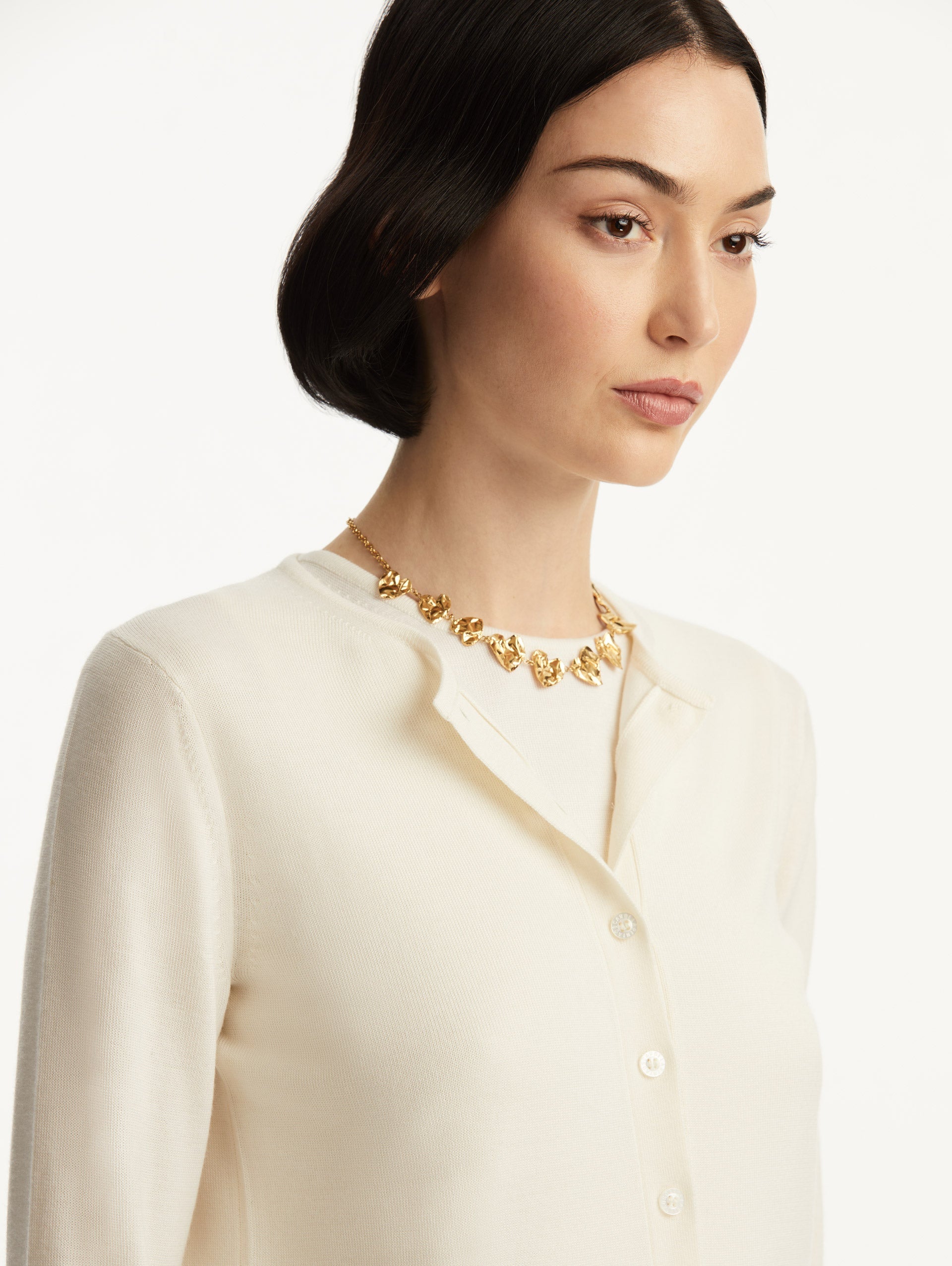 Wool-Blend Cardigan Ivory / Oscar de la Renta
