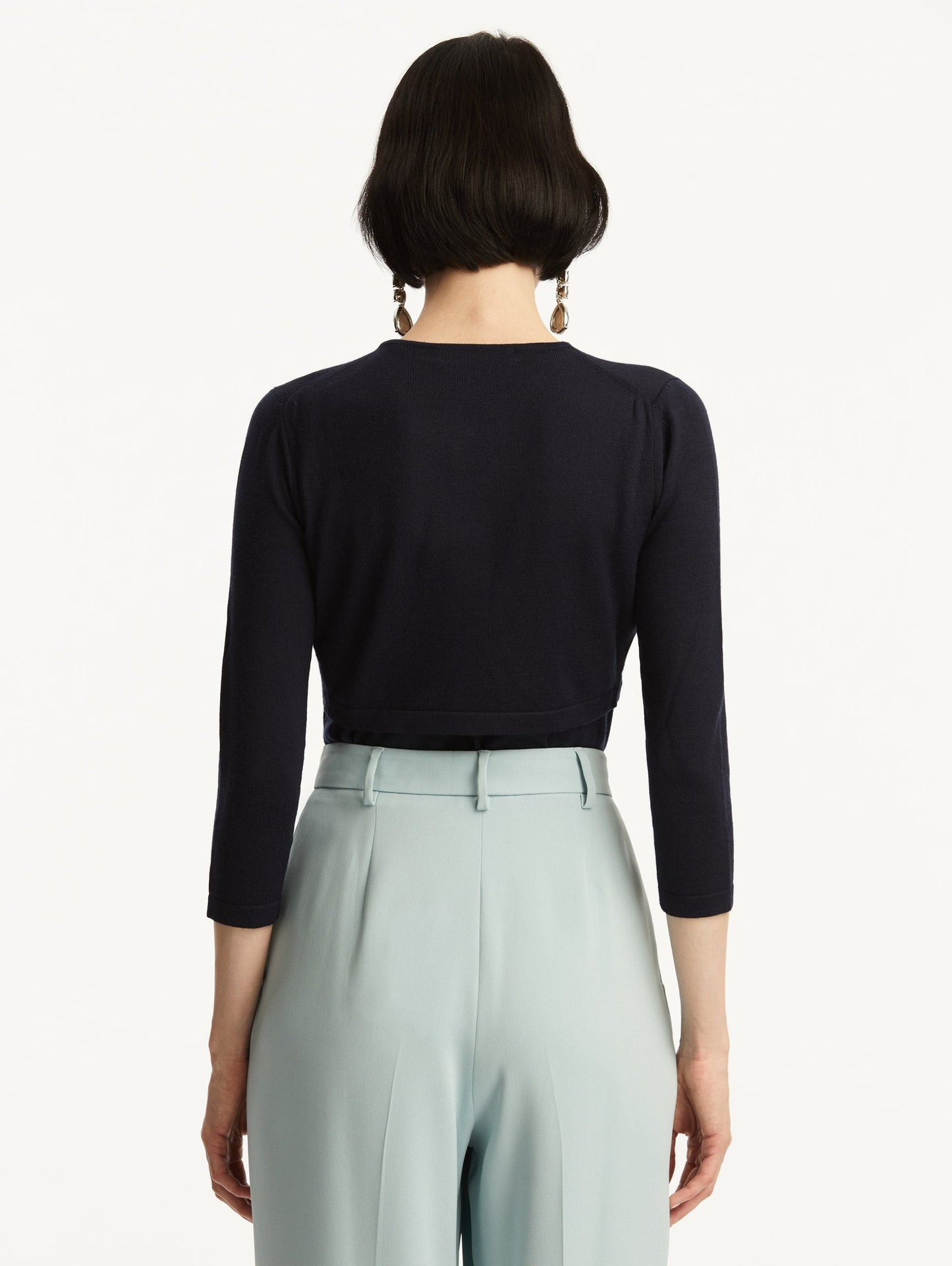 Wool-Blend Bolero Navy / Oscar de la Renta