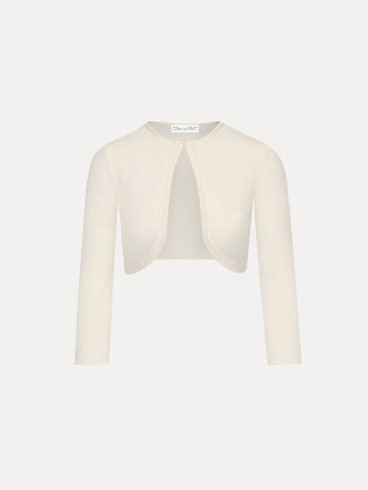 Wool-Blend Bolero Ivory / Oscar de la Renta