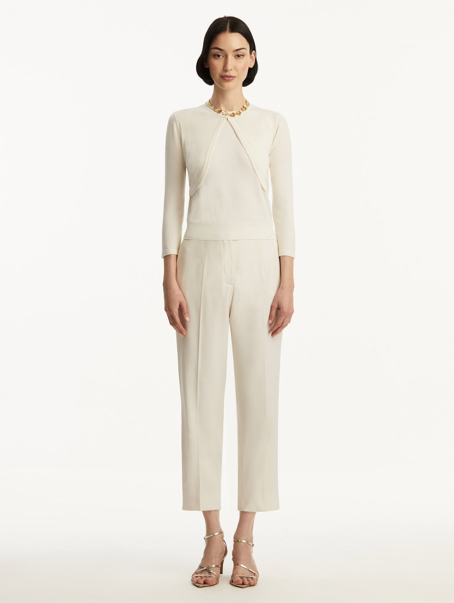 Wool-Blend Bolero Ivory / Oscar de la Renta