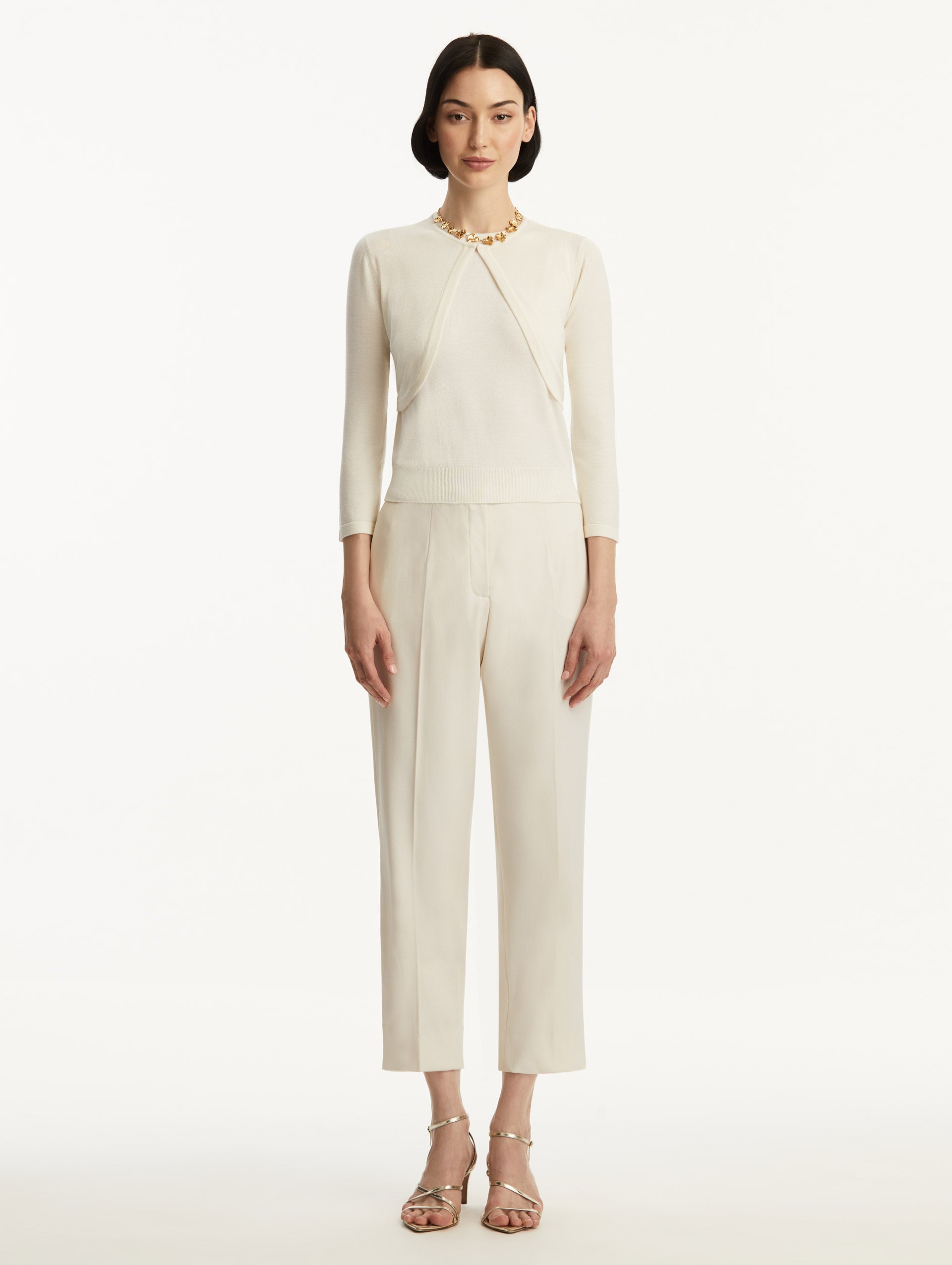 Wool-Blend Bolero Ivory / Oscar de la Renta
