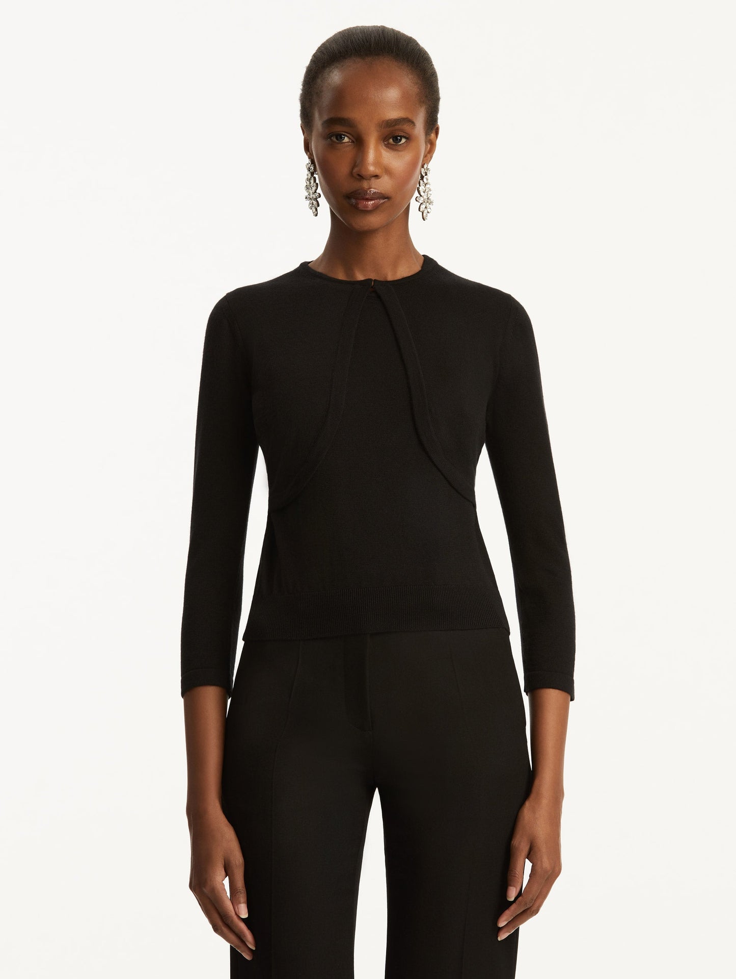 Wool-Blend Bolero Black / Oscar de la Renta