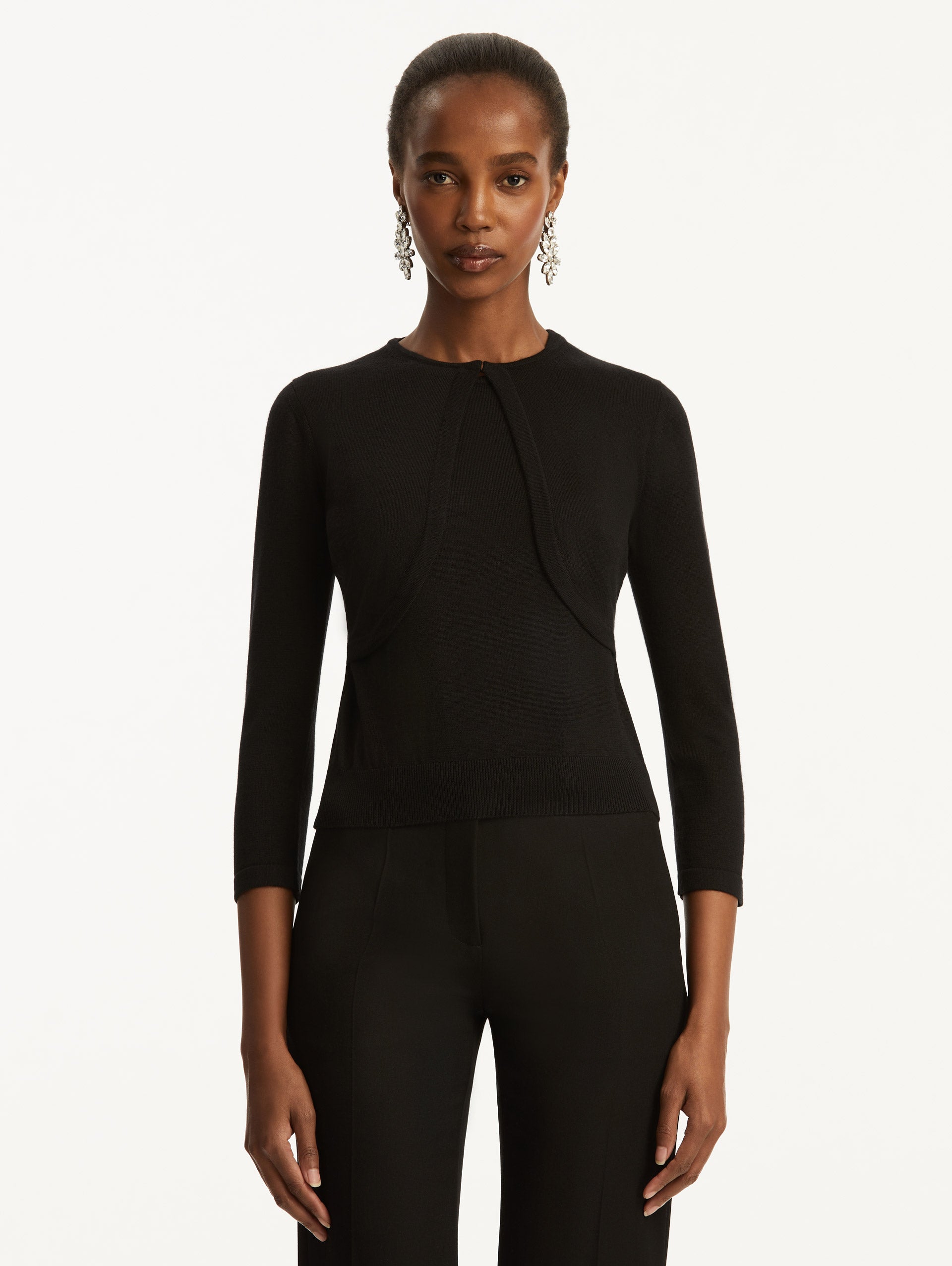 Wool-Blend Bolero Black / Oscar de la Renta