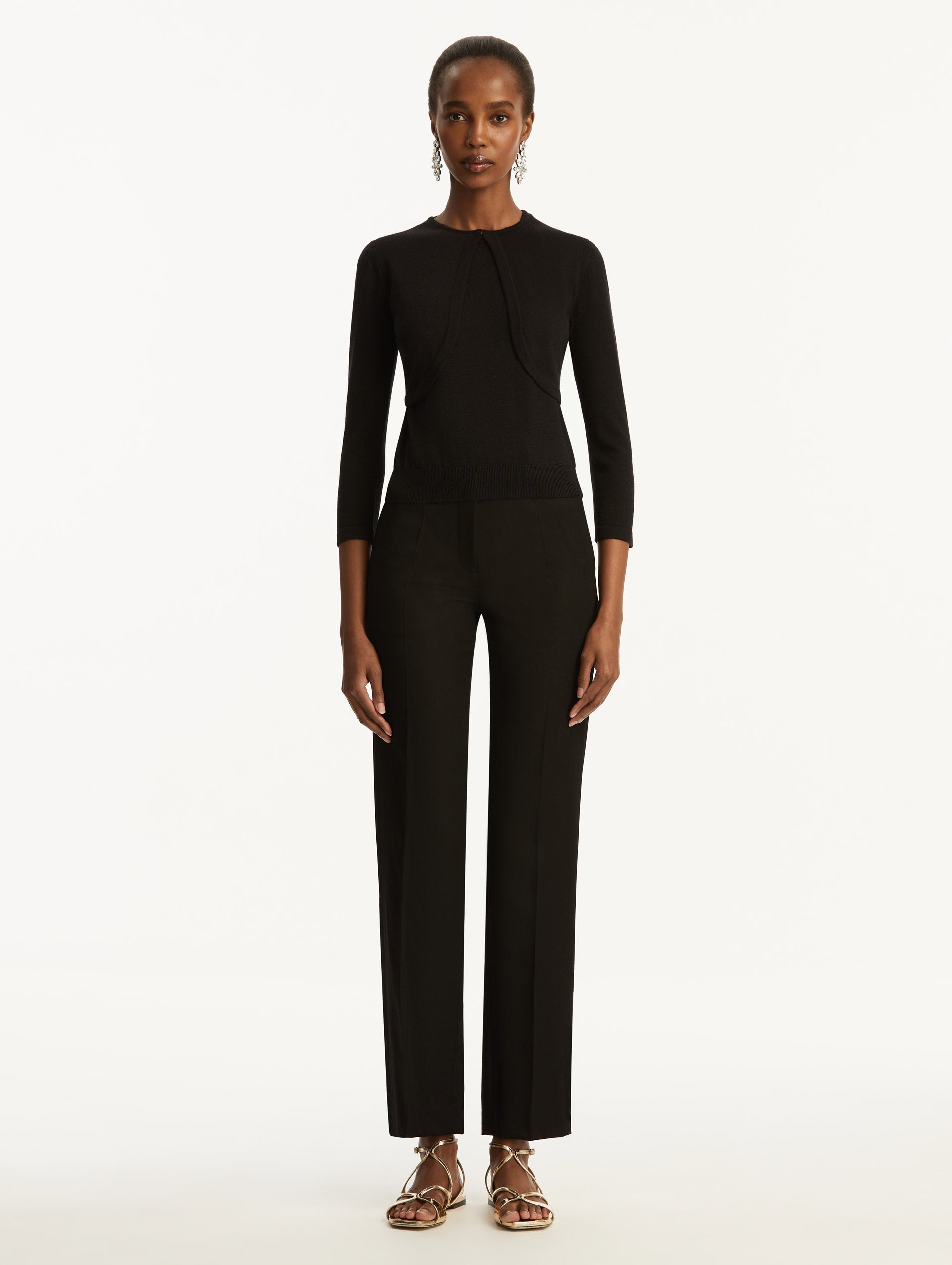 Wool-Blend Bolero Black / Oscar de la Renta