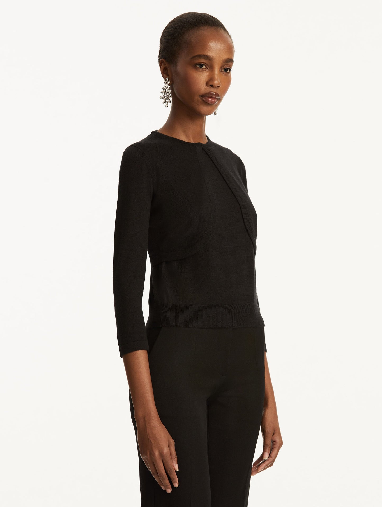 Wool-Blend Bolero Black / Oscar de la Renta