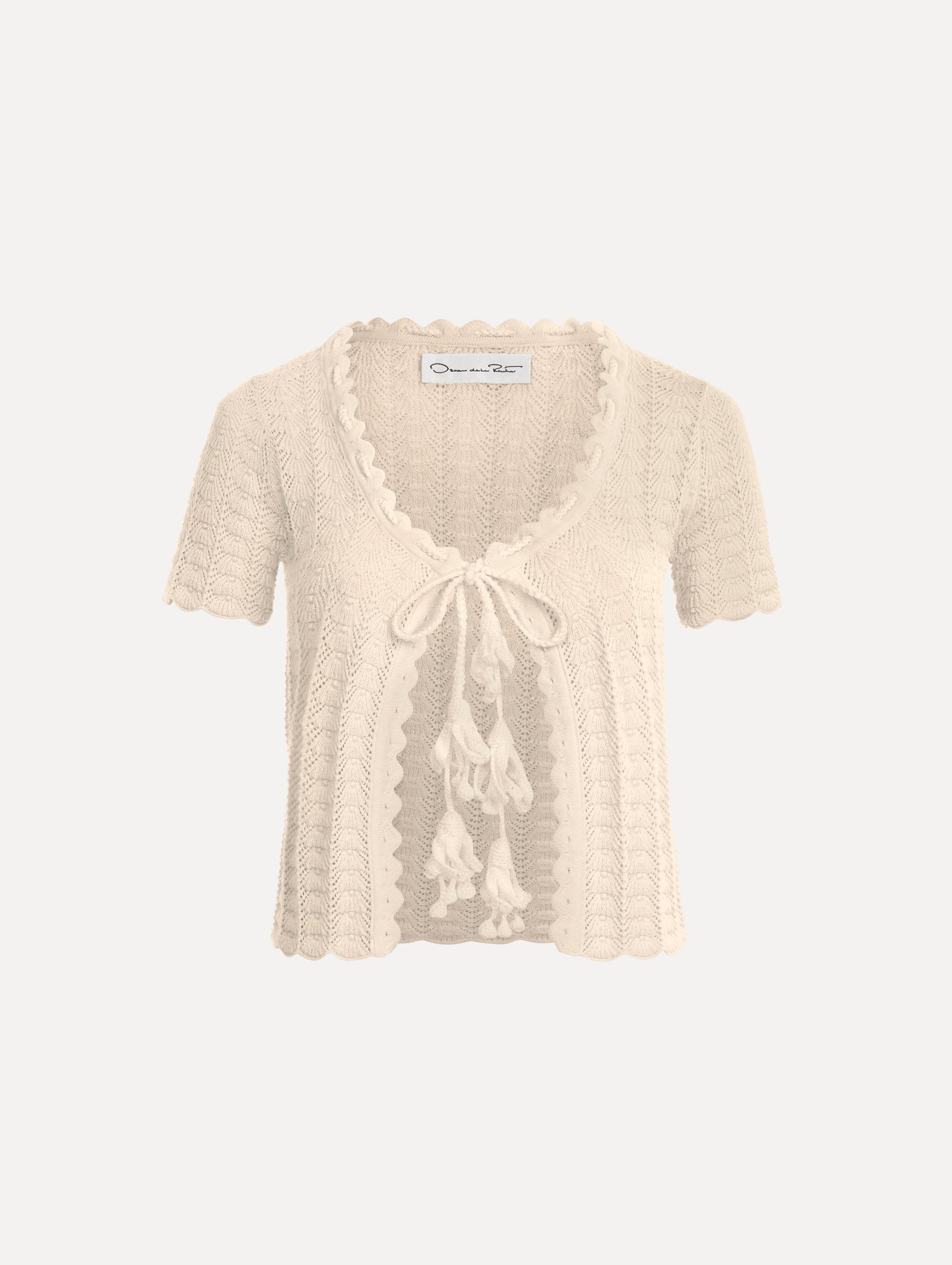 Pointelle Weave Cardigan Ivory / Oscar de la Renta