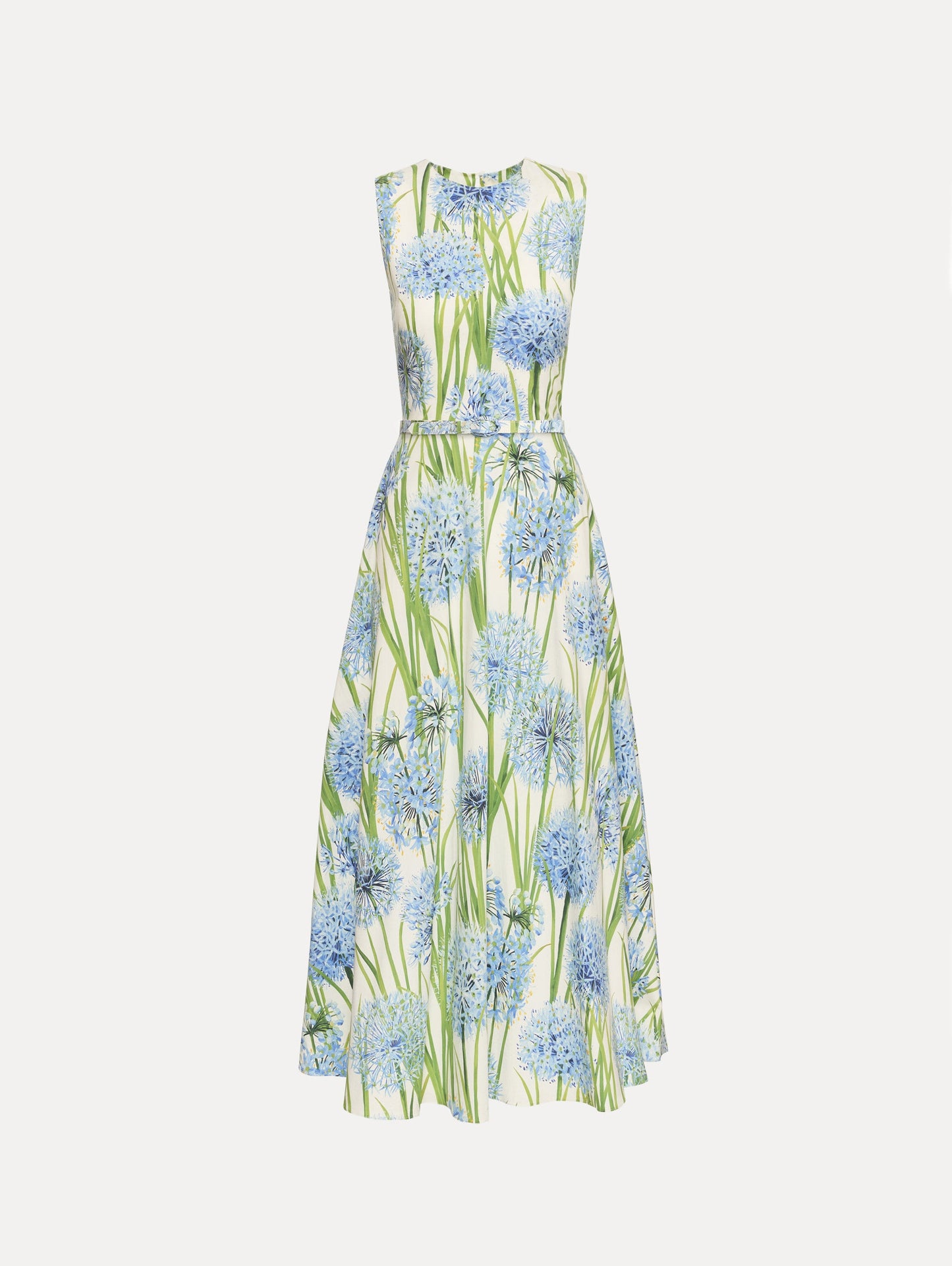 Allium Cotton Poplin Dress Blue/white / Oscar de la Renta