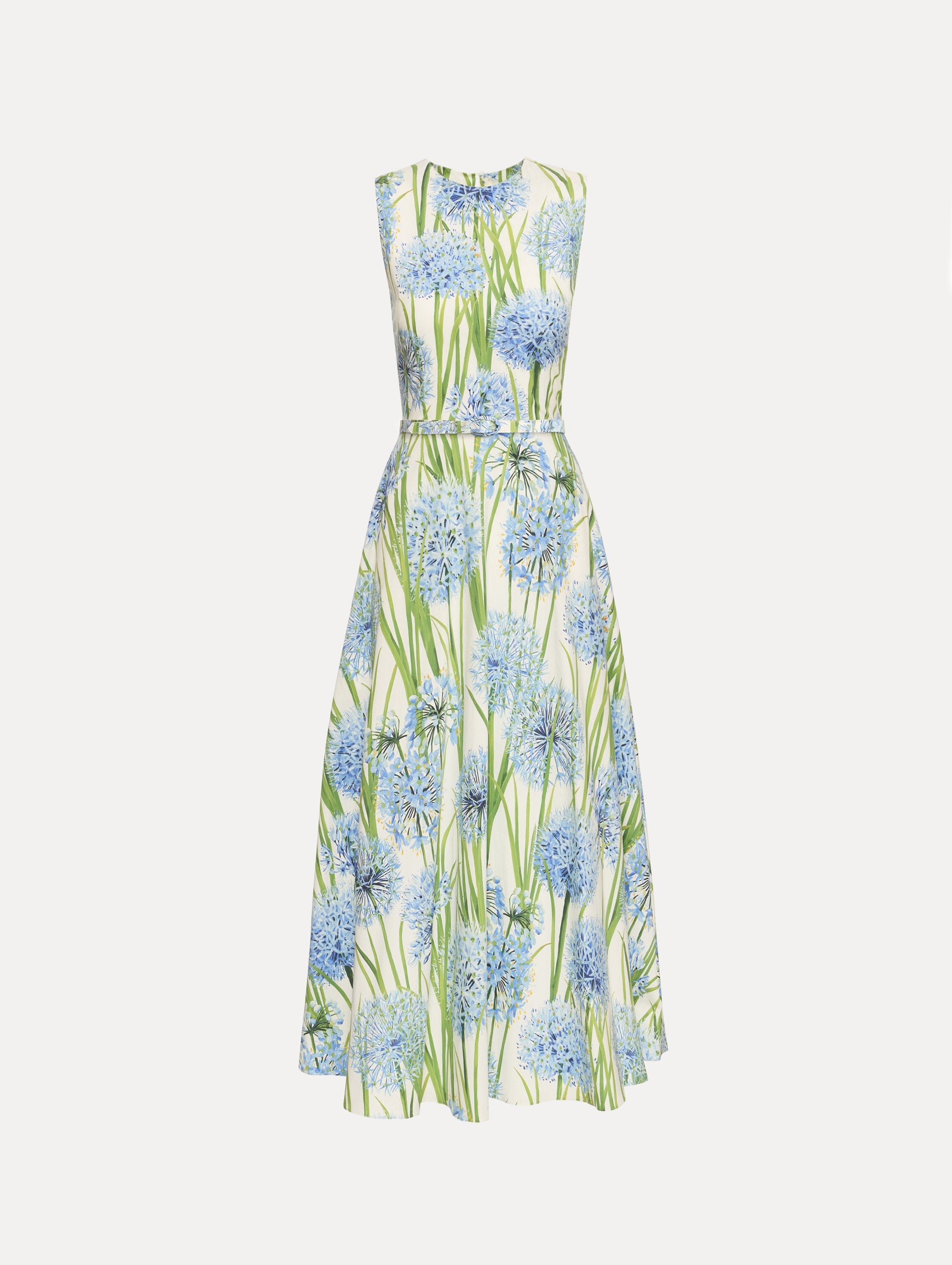 Allium Cotton Poplin Dress Blue/white / Oscar de la Renta