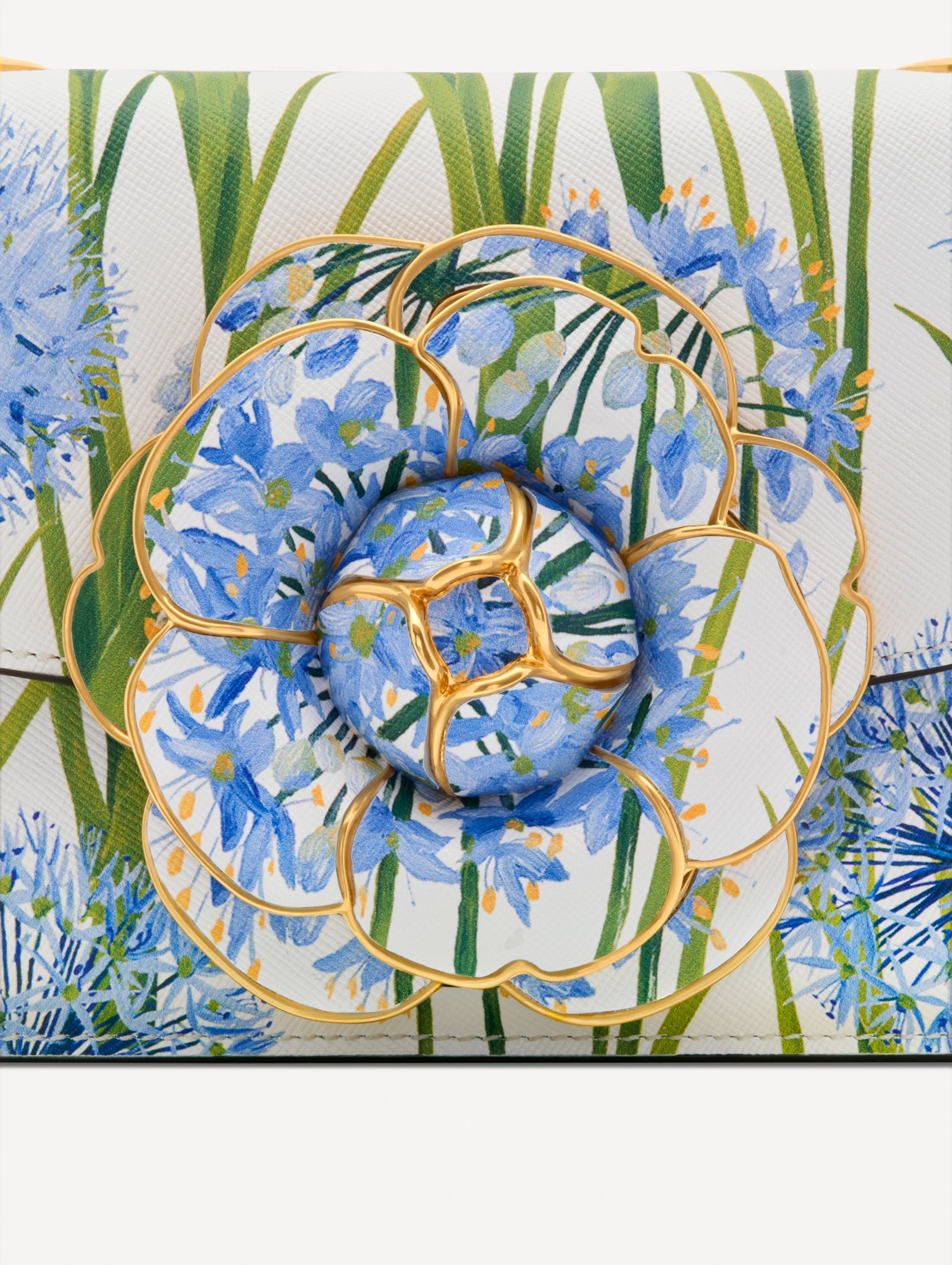 Allium Printed TRO Bag Blue / Oscar de la Renta