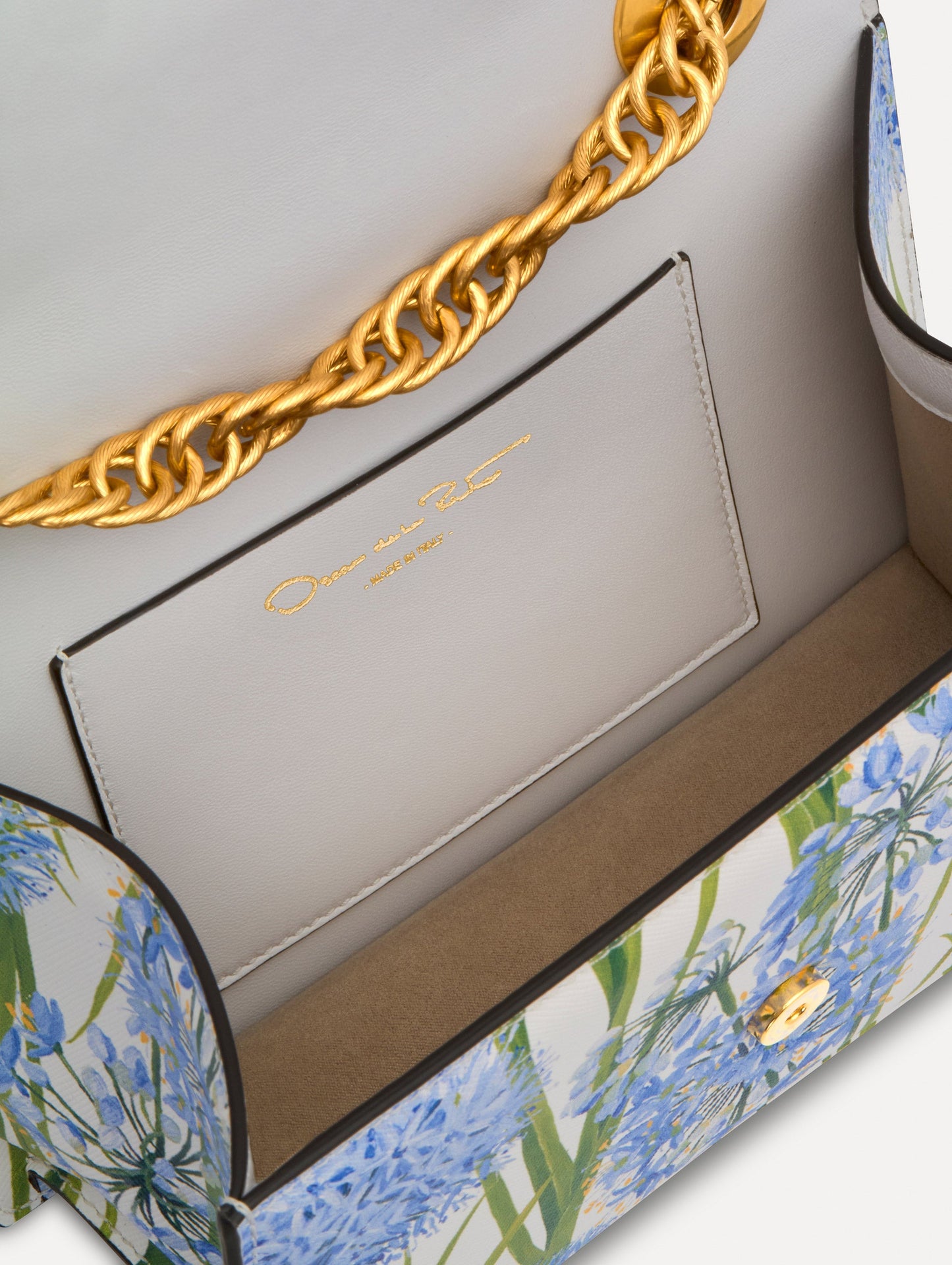 Allium Printed TRO Bag Blue / Oscar de la Renta