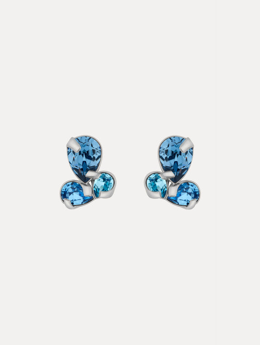 Pear-Cut Cluster Earrings Sapphire / Oscar de la Renta
