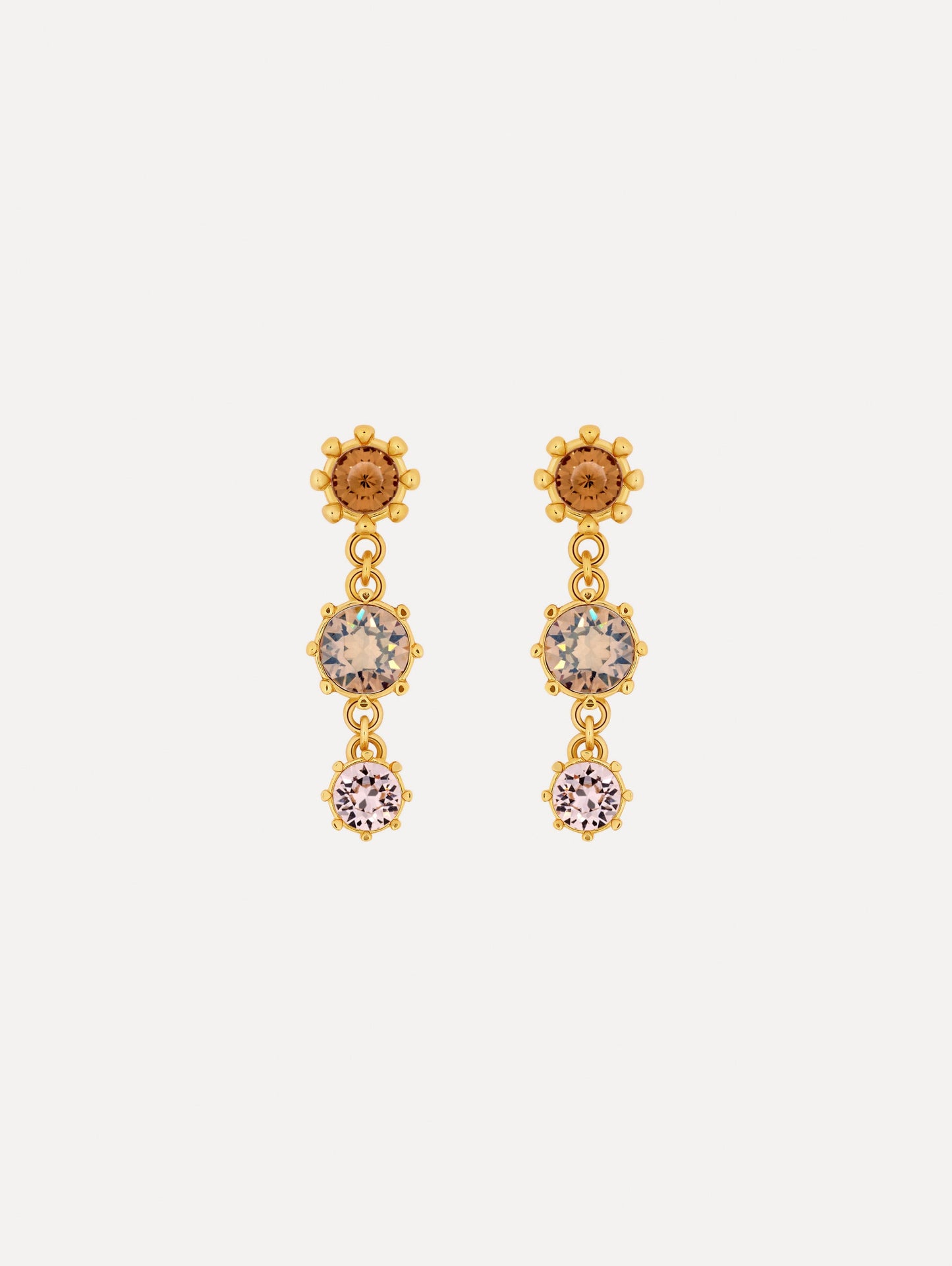 Faceted Crystal Drop Earrings Topaz / Oscar de la Renta