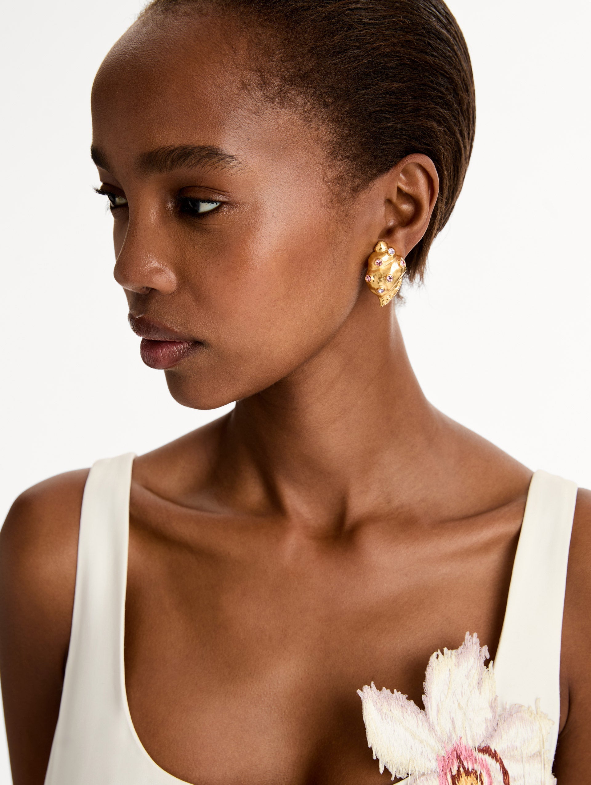 Seashell Earrings Rose / Oscar de la Renta