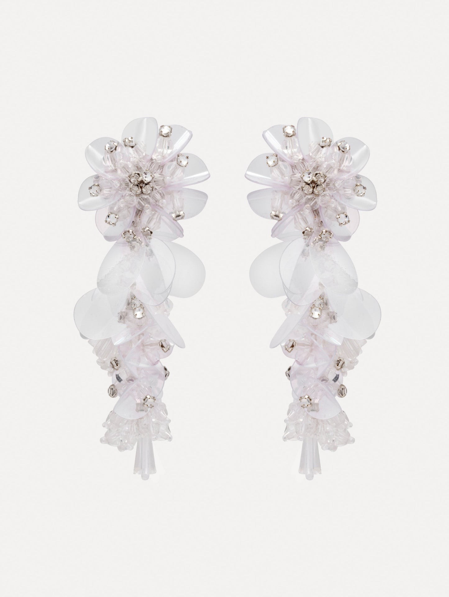 Bouquet Drop Clip-On Earrings Silver / Oscar de la Renta