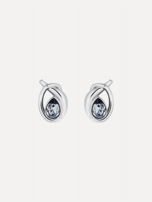 Looped Teardrop Earrings Black diamond / Oscar de la Renta