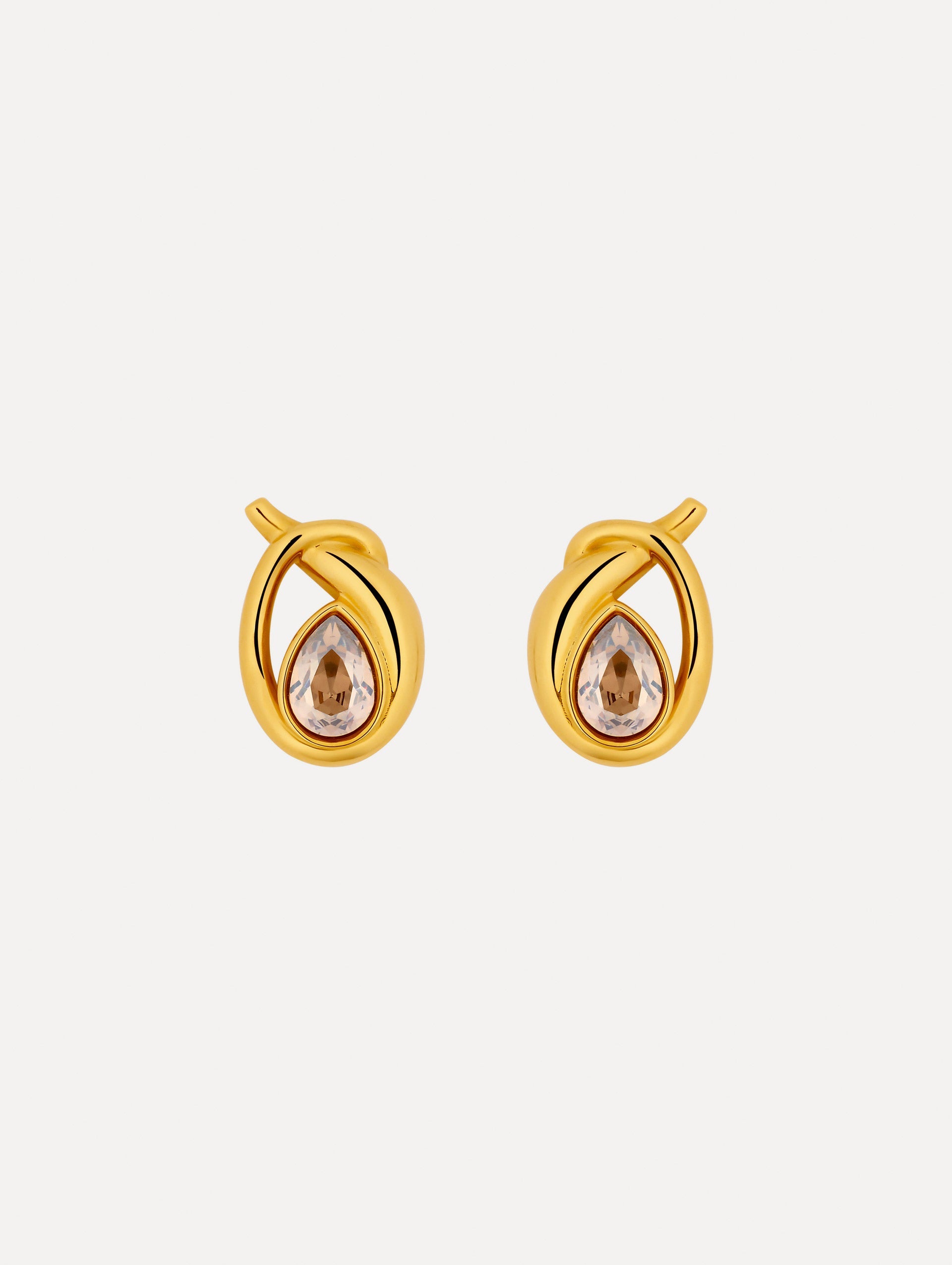 Looped Teardrop Earrings Golden shadow / Oscar de la Renta