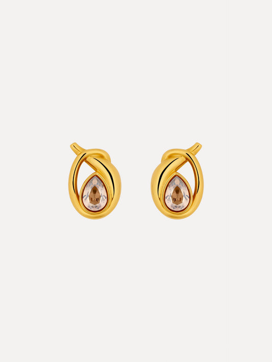 Looped Teardrop Earrings Golden shadow / Oscar de la Renta