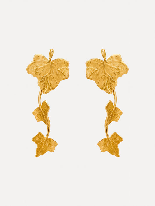 Ivy Vine Drop Clip-On Earrings Gold / Oscar de la Renta