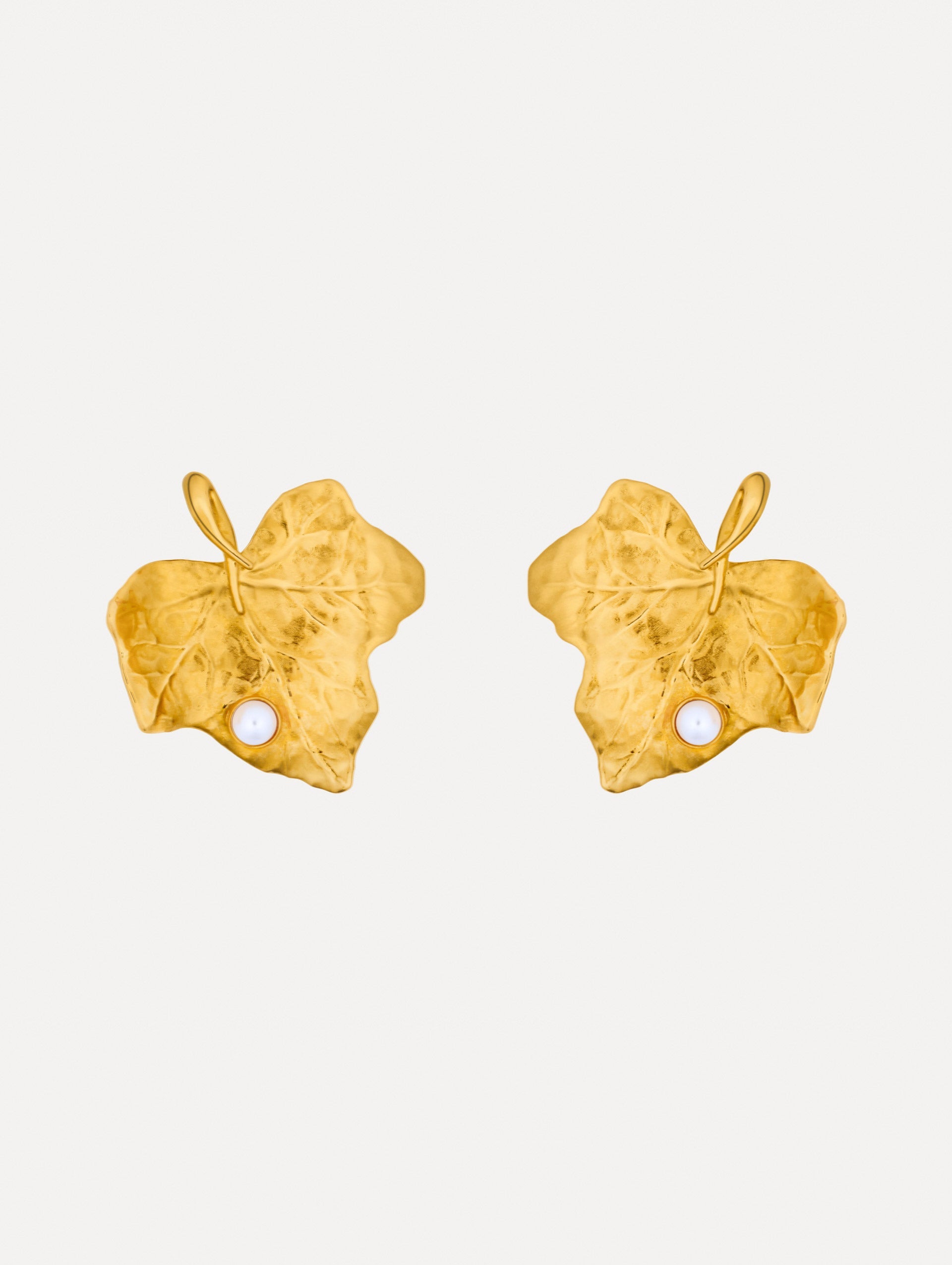 Ivy Leaf Earrings Gold / Oscar de la Renta