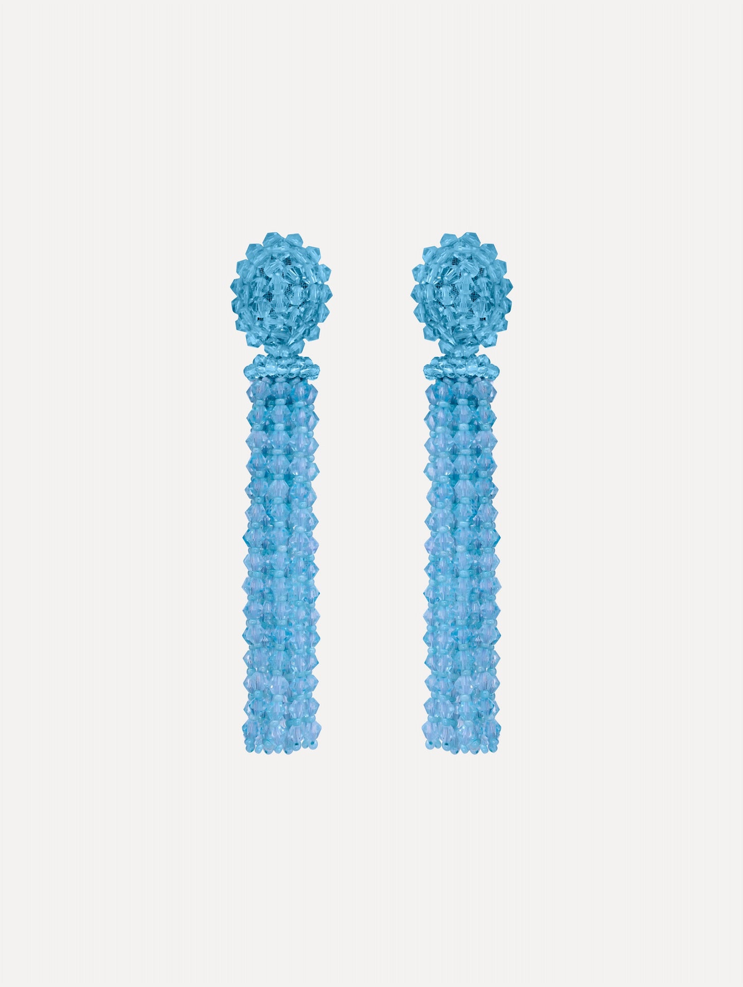 Tassel Clip-On Earrings Sky / Oscar de la Renta