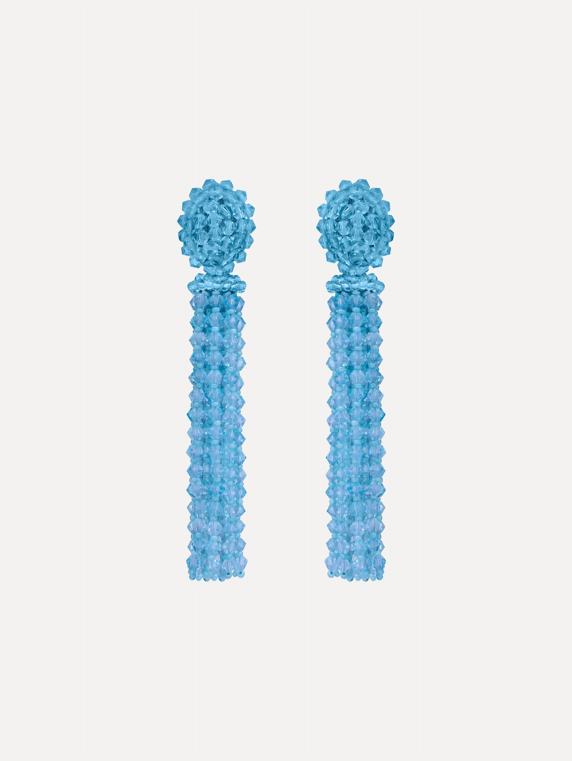 Tassel Clip-On Earrings Sky / Oscar de la Renta