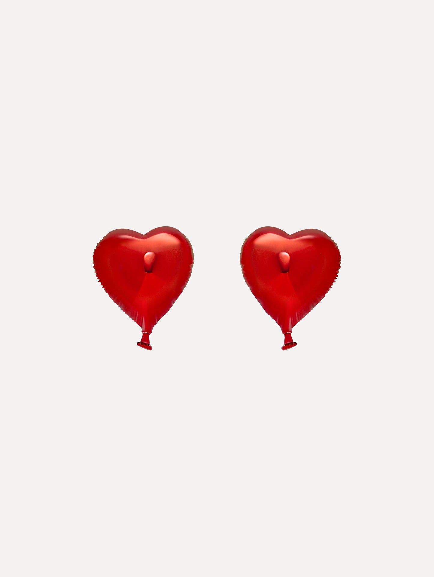 Heart Balloon Earrings Red / Oscar de la Renta