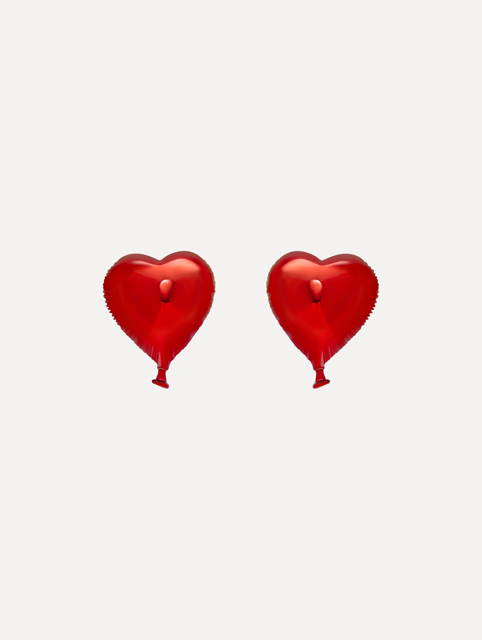 Heart Balloon Earrings Red / Oscar de la Renta