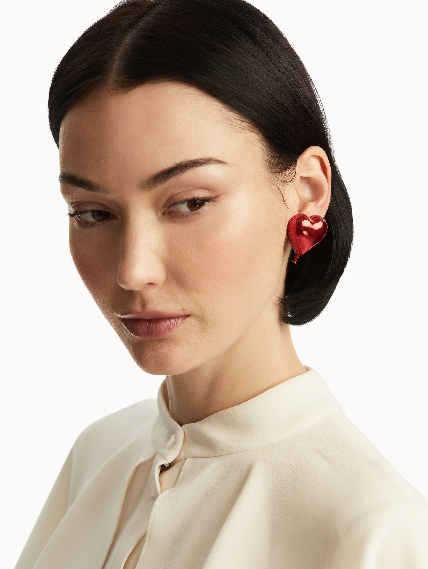 Heart Balloon Earrings Red / Oscar de la Renta