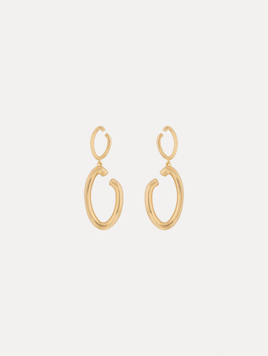 O Drop Earrings Gold / Oscar de la Renta