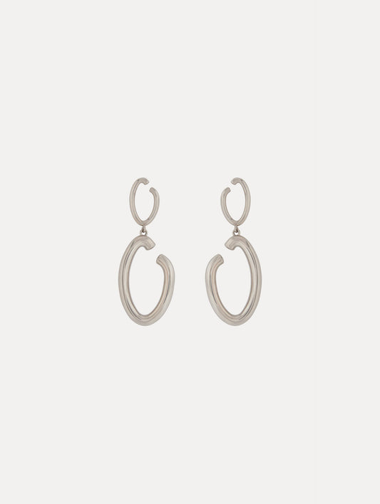 O Drop Earrings Silver / Oscar de la Renta