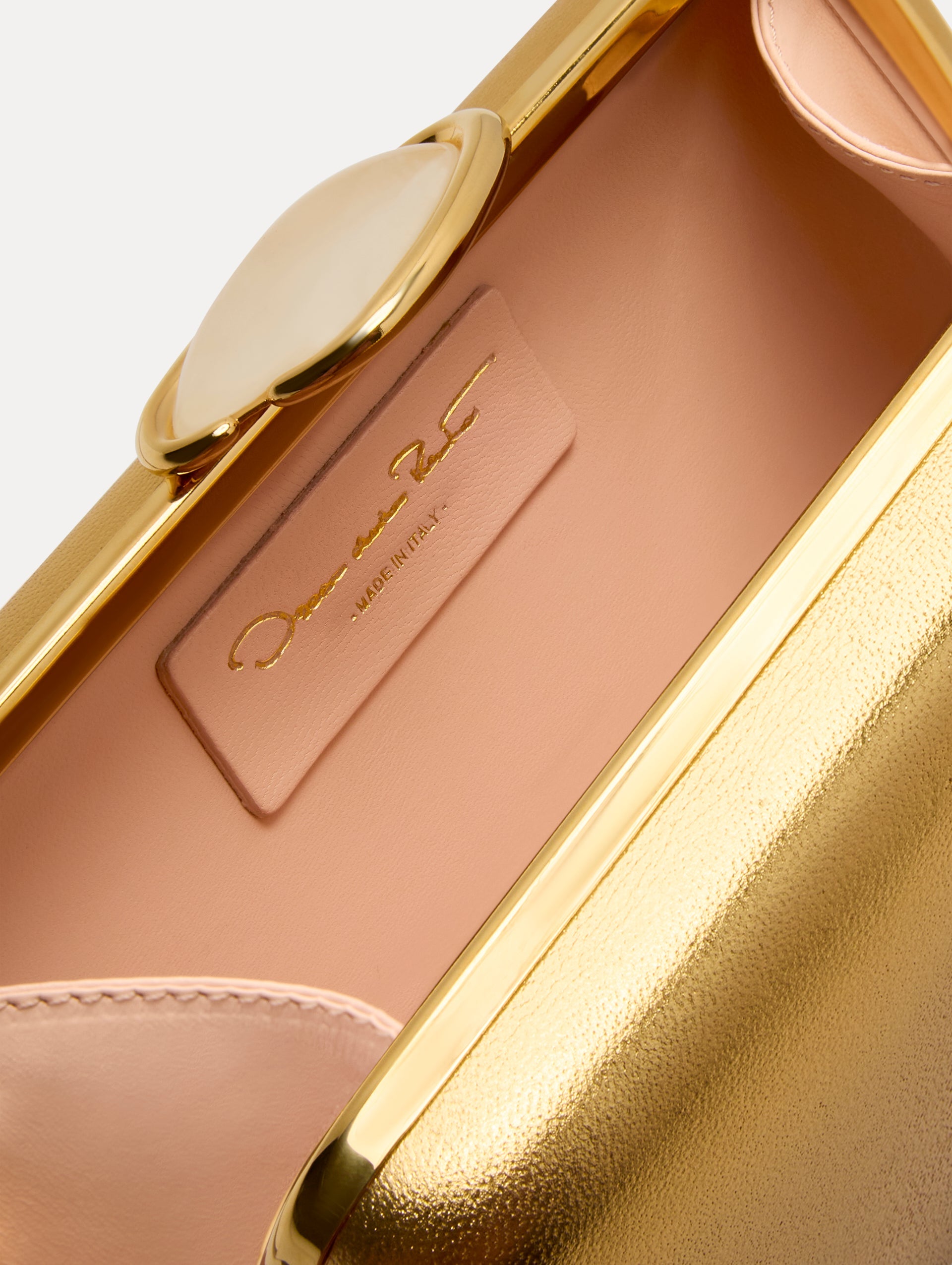 O Metallic Minaudière Gold / Oscar de la Renta