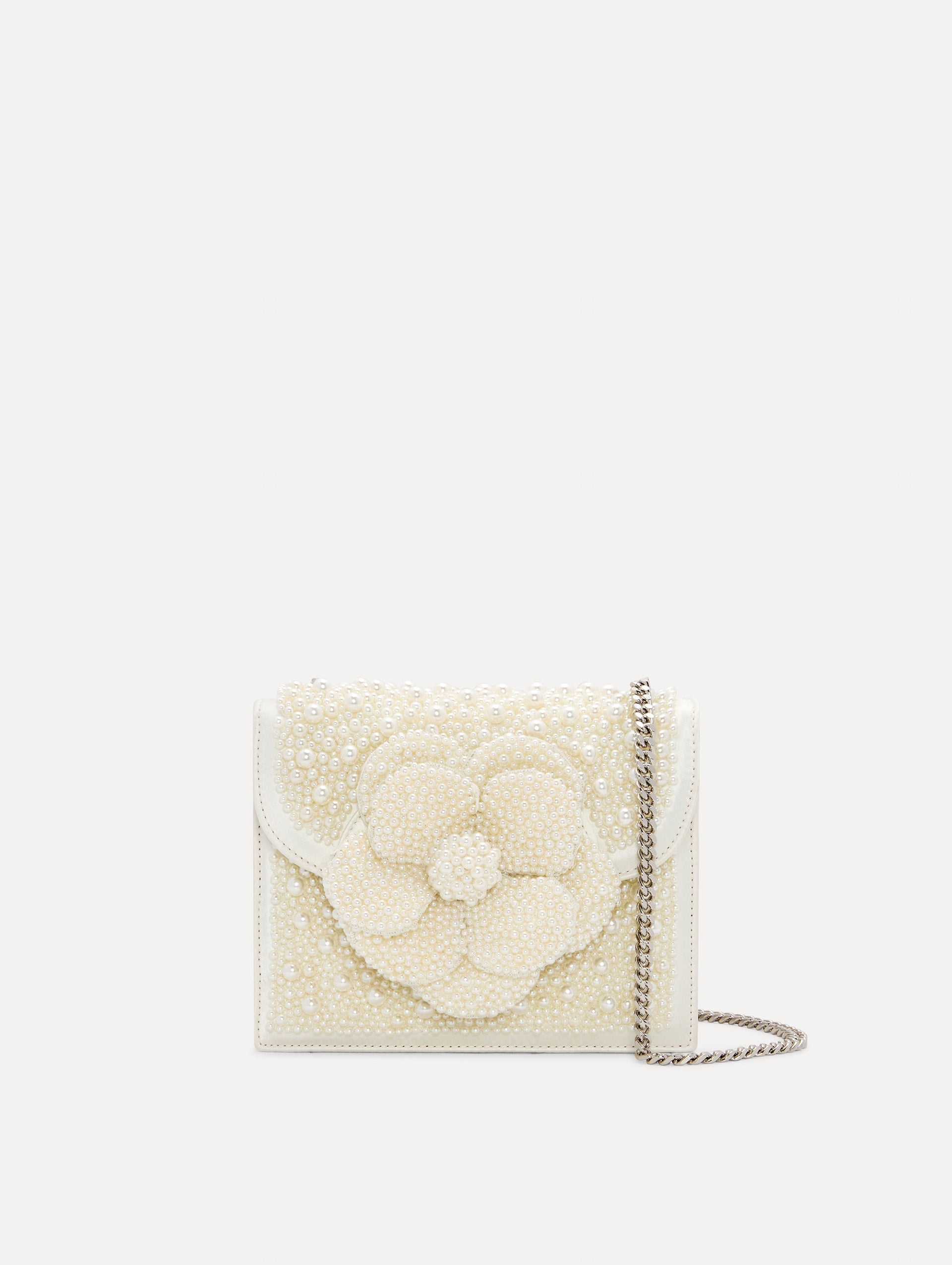 Pearl Embroidered Mini TRO Bag Pearl / Oscar de la Renta
