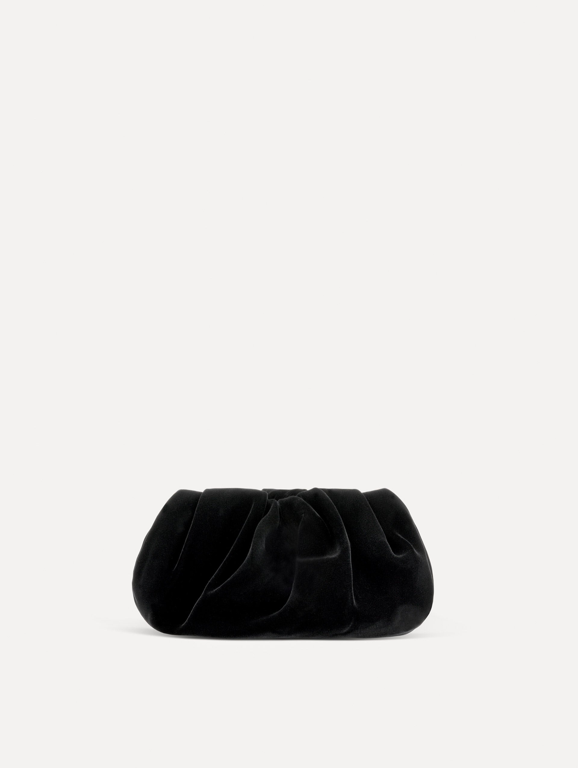Mini Velvet Bow Clutch Black / Oscar de la Renta