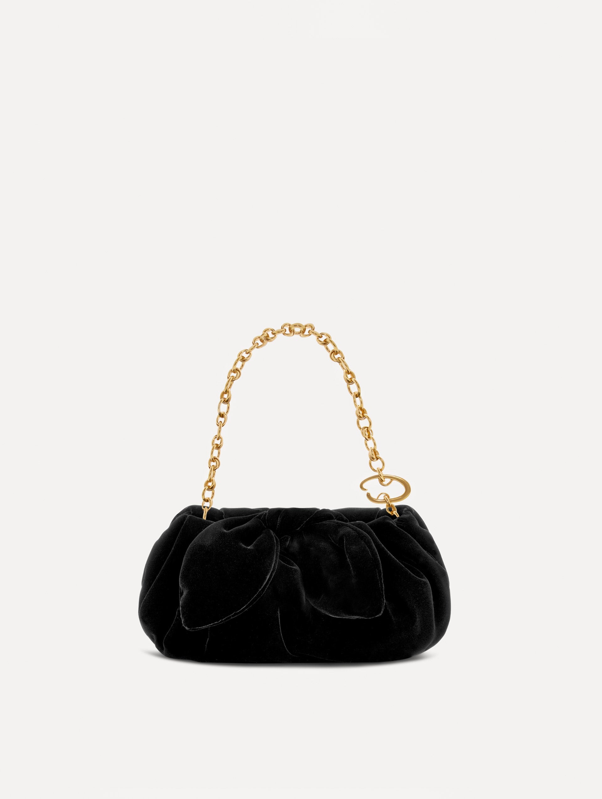 Mini Velvet Bow Clutch Black / Oscar de la Renta