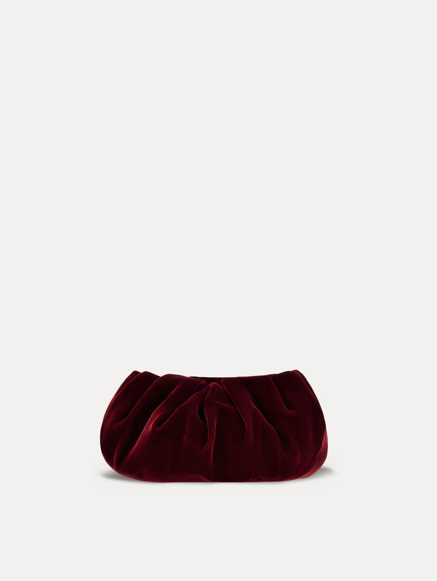 Mini Velvet Bow Clutch Dark red/cranberry / Oscar de la Renta