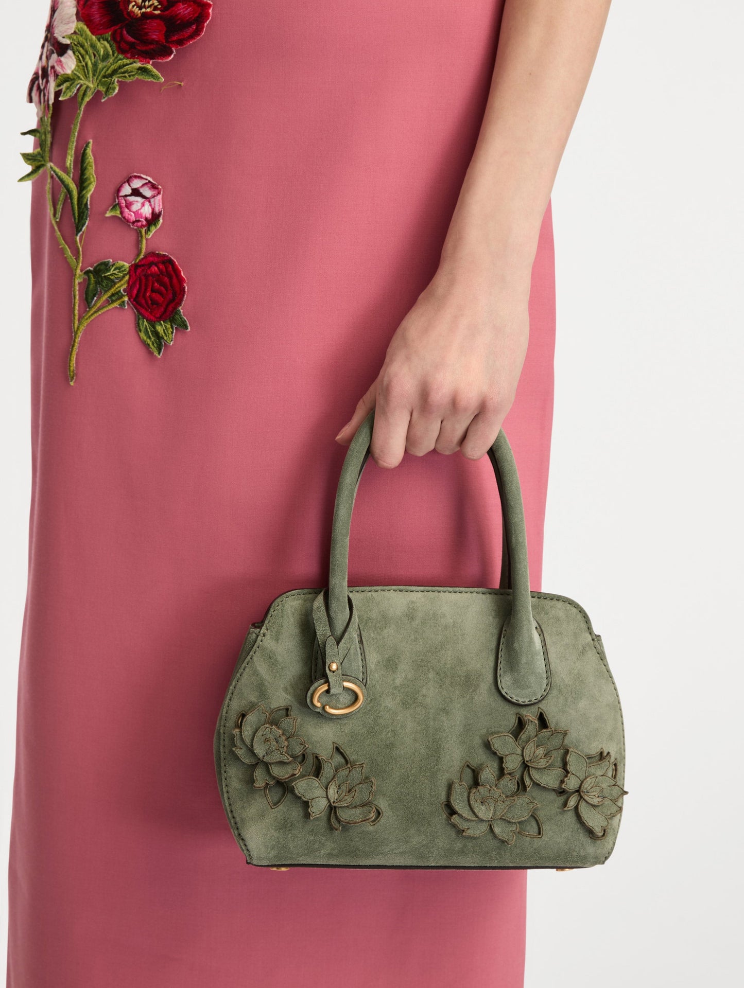 The Mini Ivy in Suede Sage / Oscar de la Renta