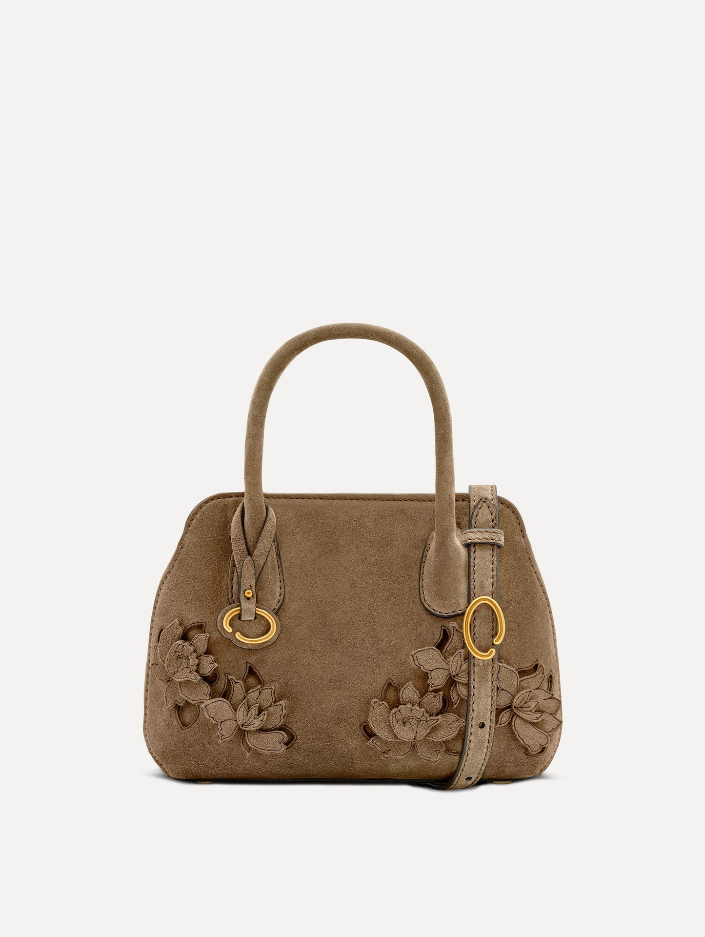 The Mini Ivy in Suede Taupe / Oscar de la Renta