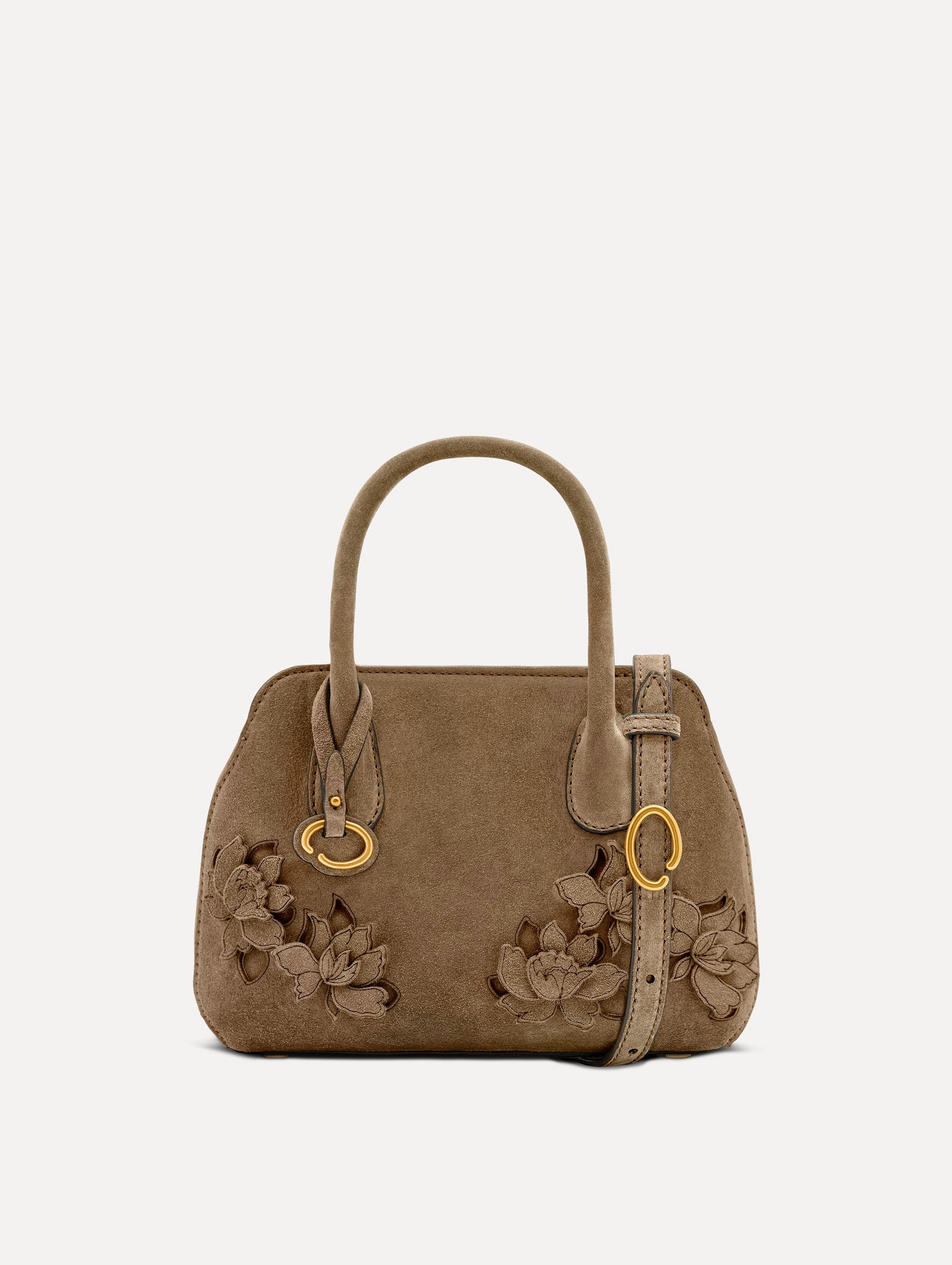 The Mini Ivy in Suede Taupe / Oscar de la Renta