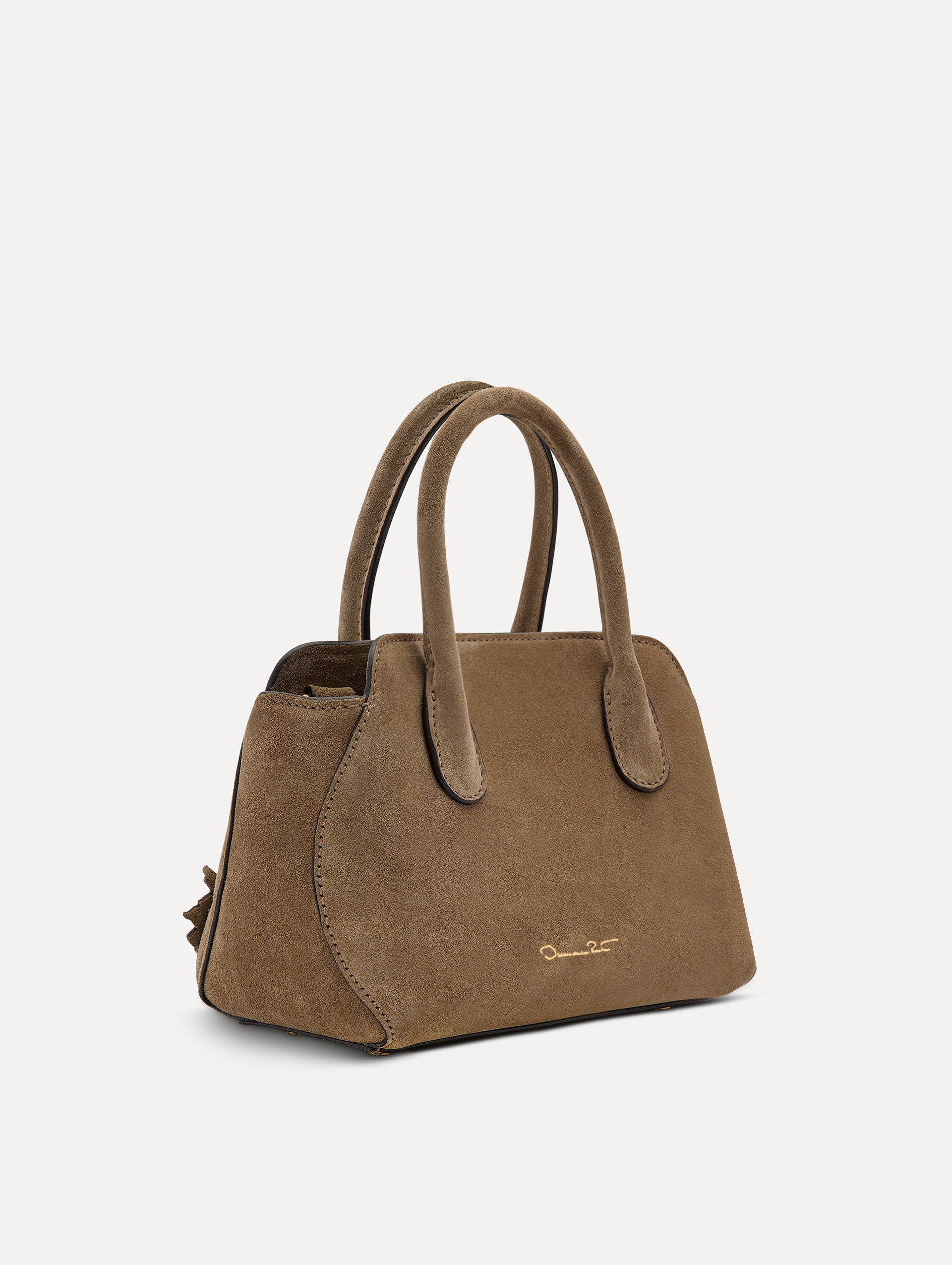 The Mini Ivy in Suede Taupe / Oscar de la Renta