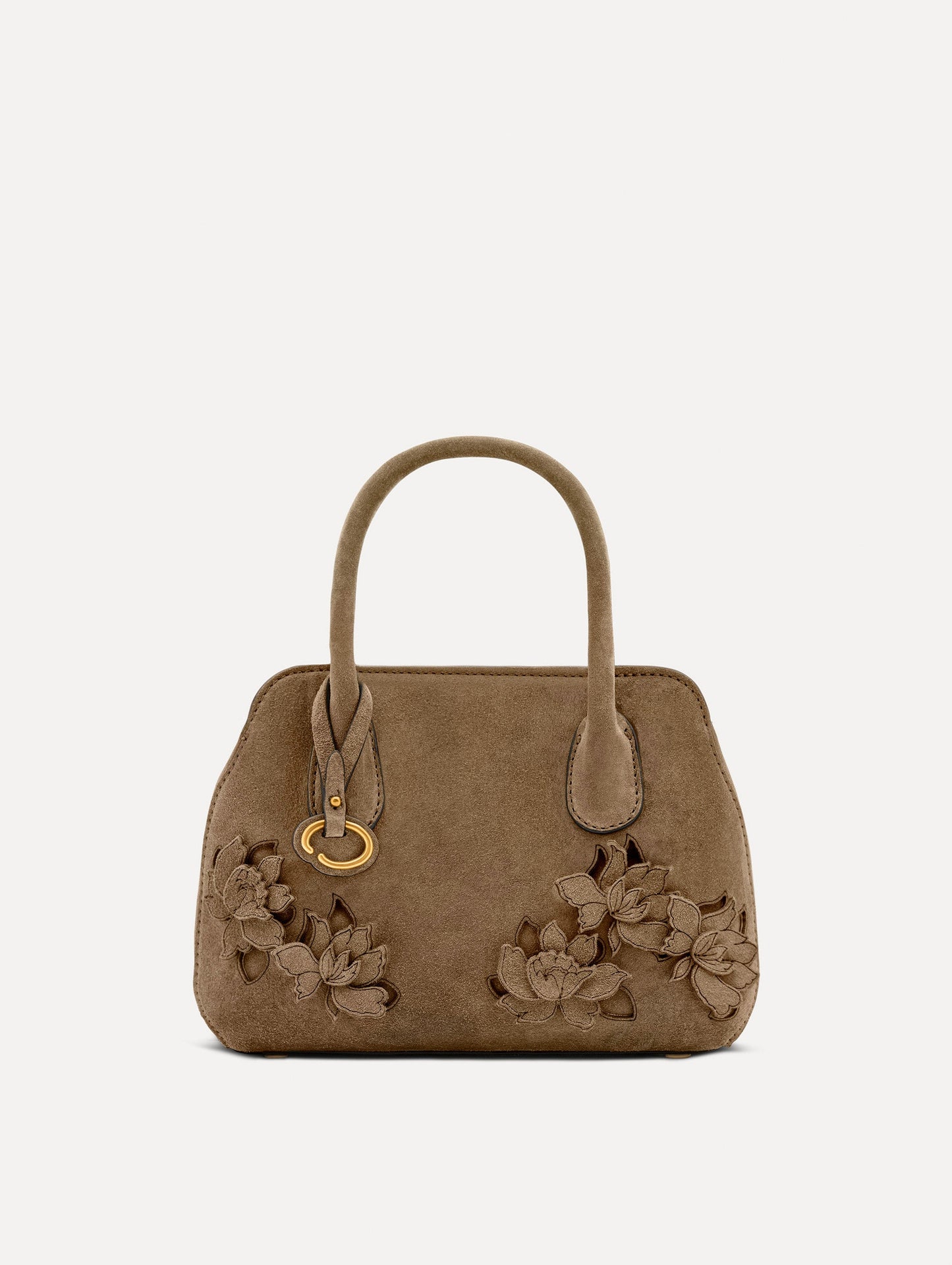 The Mini Ivy in Suede Taupe / Oscar de la Renta
