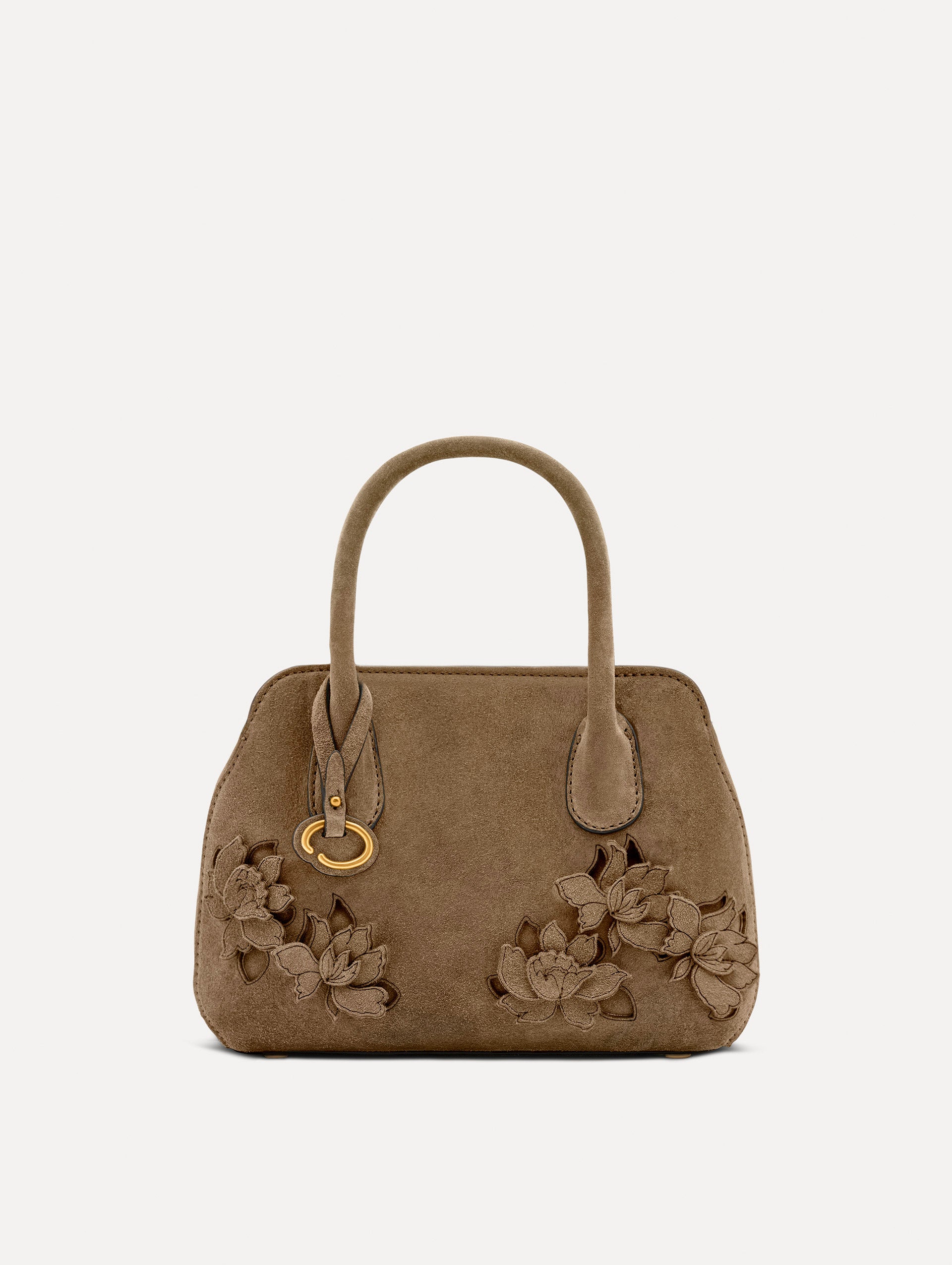 The Mini Ivy in Suede Taupe / Oscar de la Renta