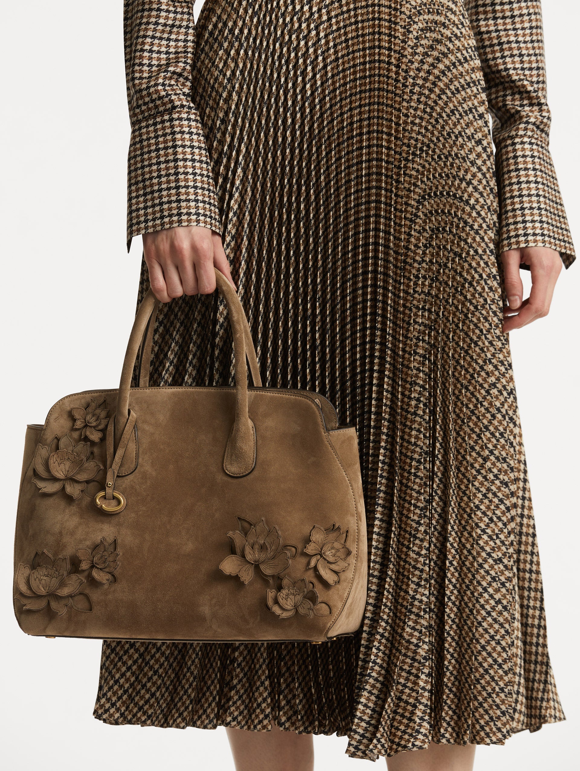 The Ivy in Suede Taupe / Oscar de la Renta