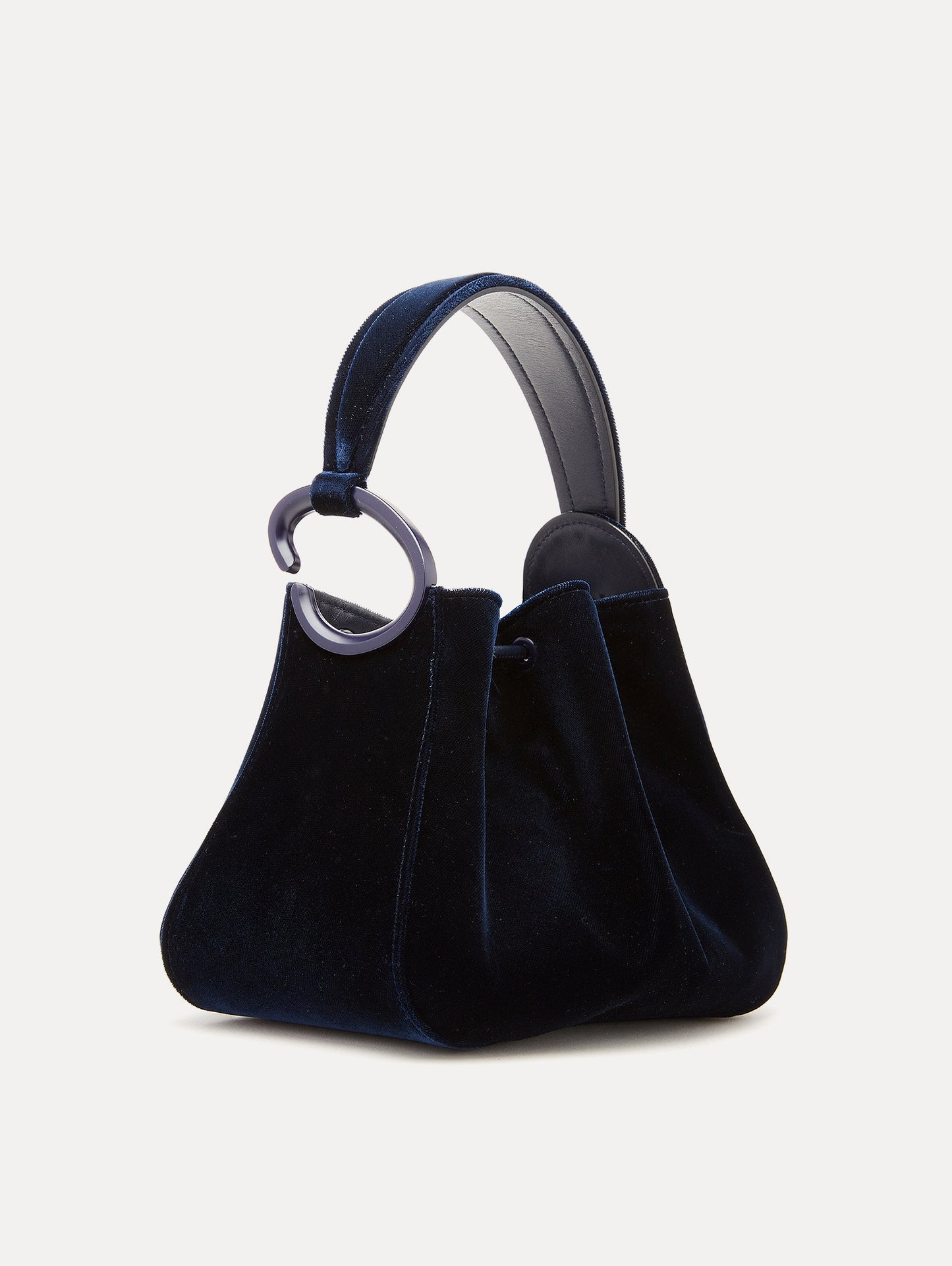 Velvet O Handle Bag Navy / Oscar de la Renta