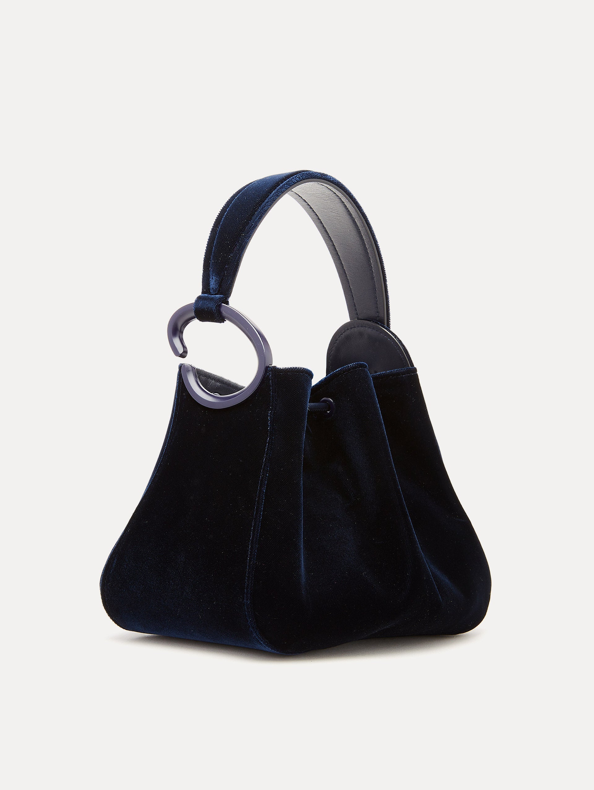 Velvet O Handle Bag Navy / Oscar de la Renta