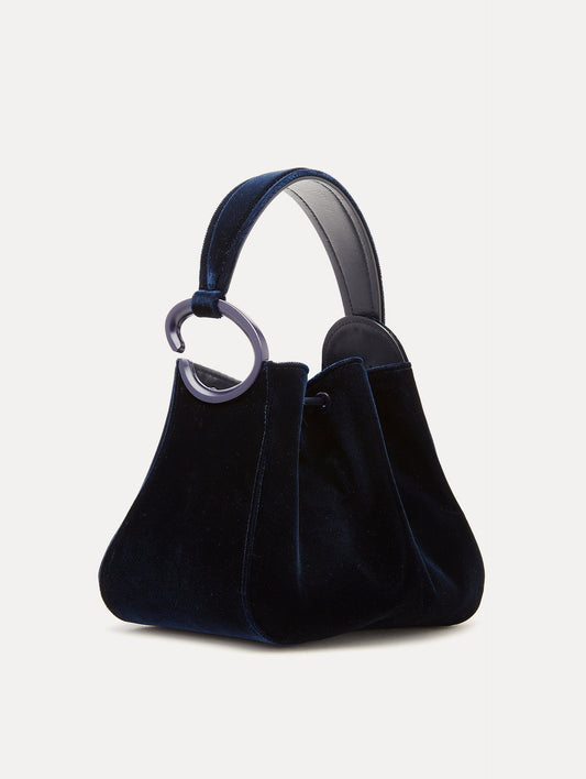 Velvet O Handle Bag Navy / Oscar de la Renta