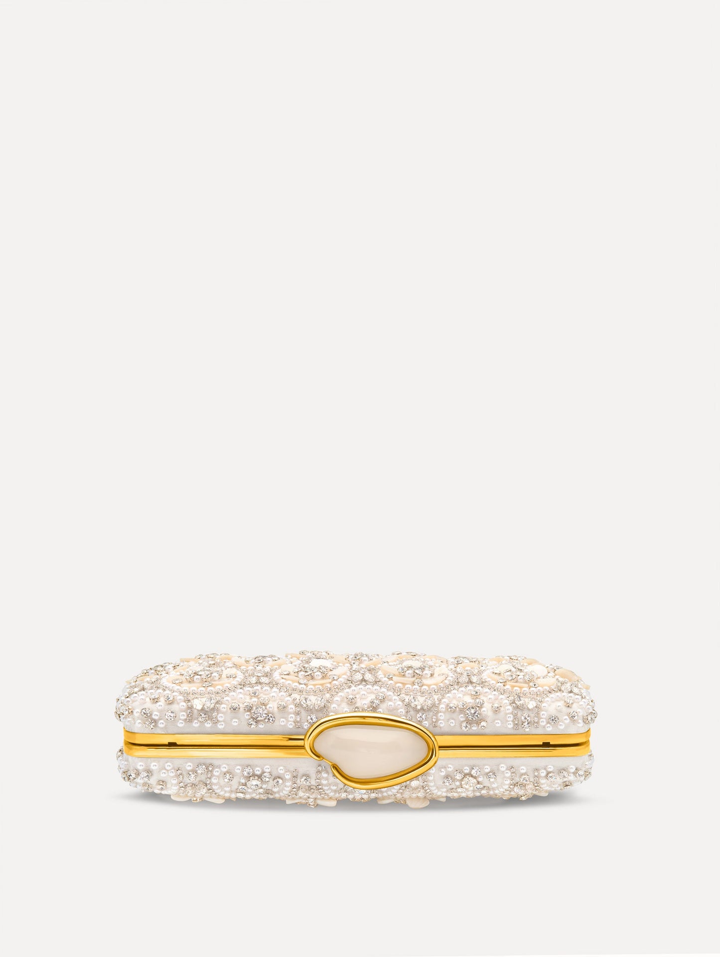 Mother of Pearl Embroidered O Minaudière Pearl / Oscar de la Renta