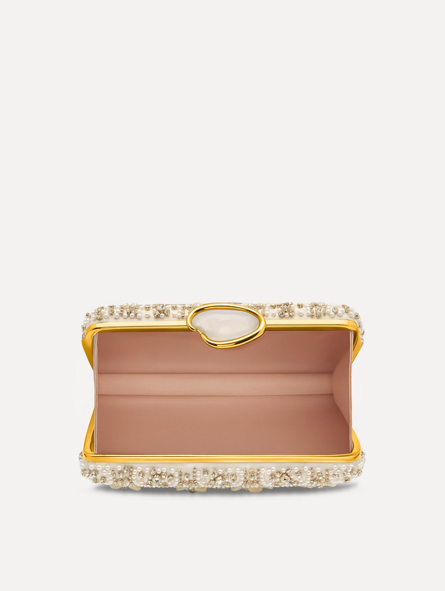 Mother of Pearl Embroidered O Minaudière Pearl / Oscar de la Renta